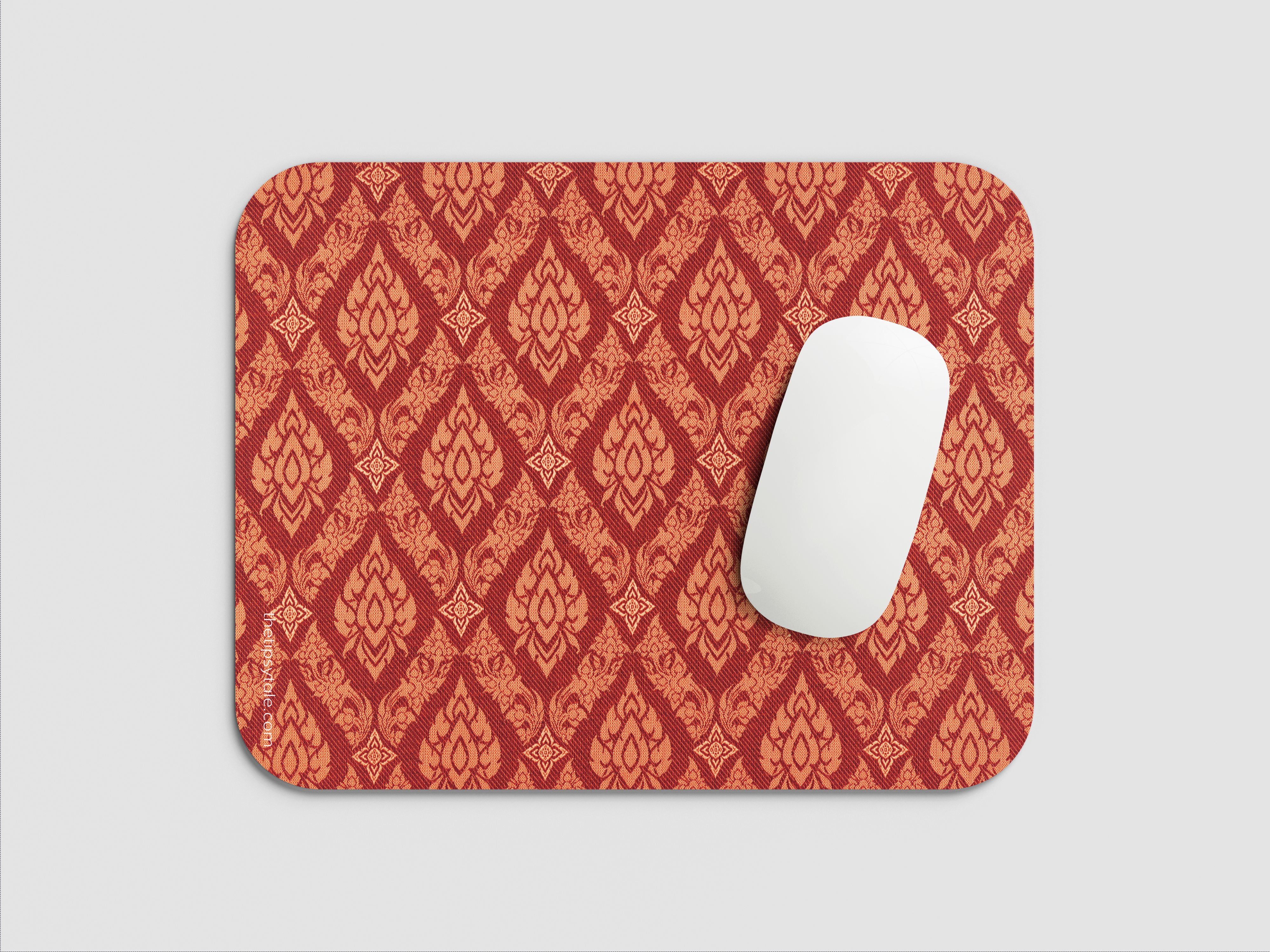 "Red Indian Print" Mousepad Enhance Your Workspace with Style