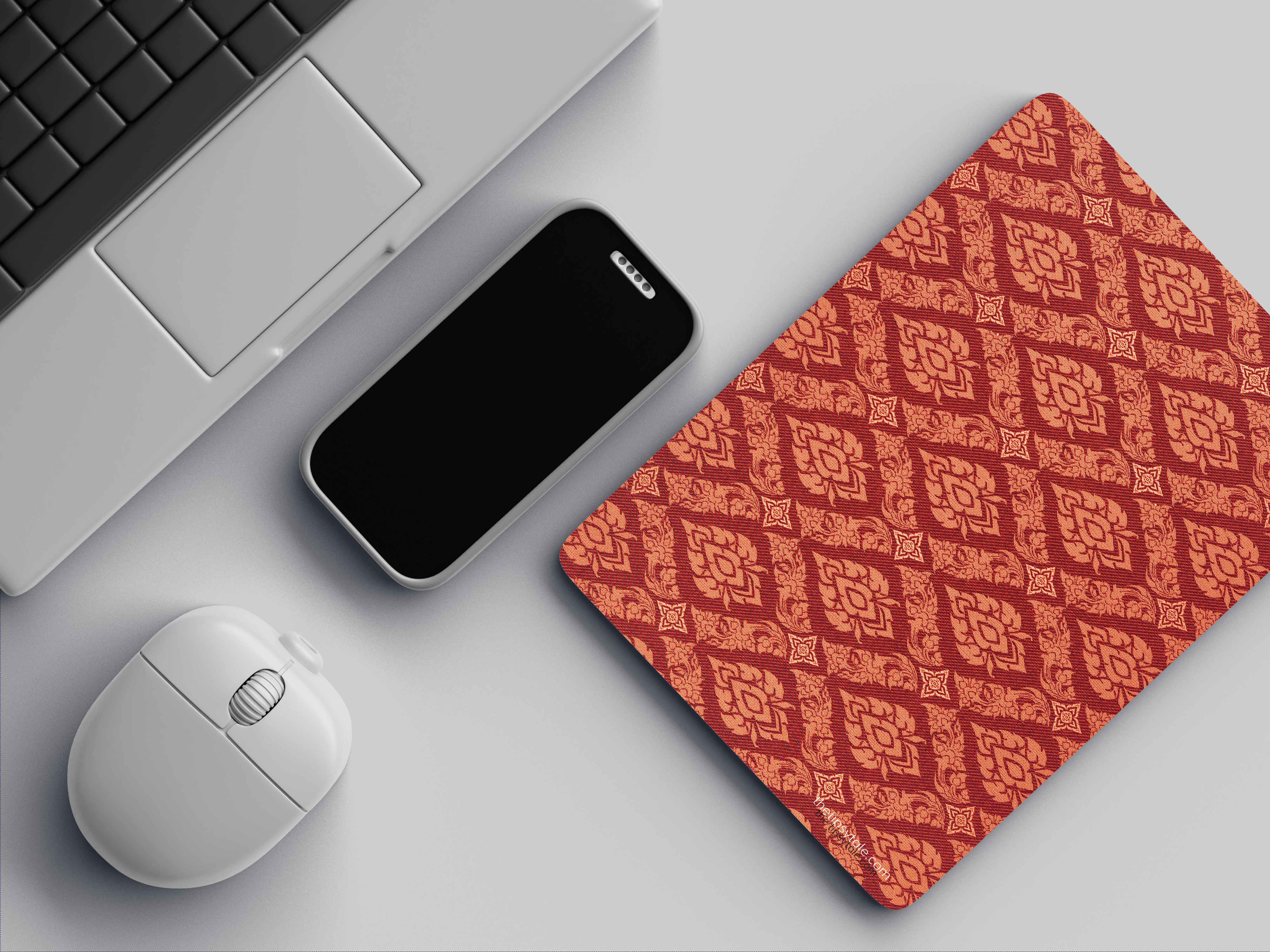 "Red Indian Print" Mousepad Enhance Your Workspace with Style