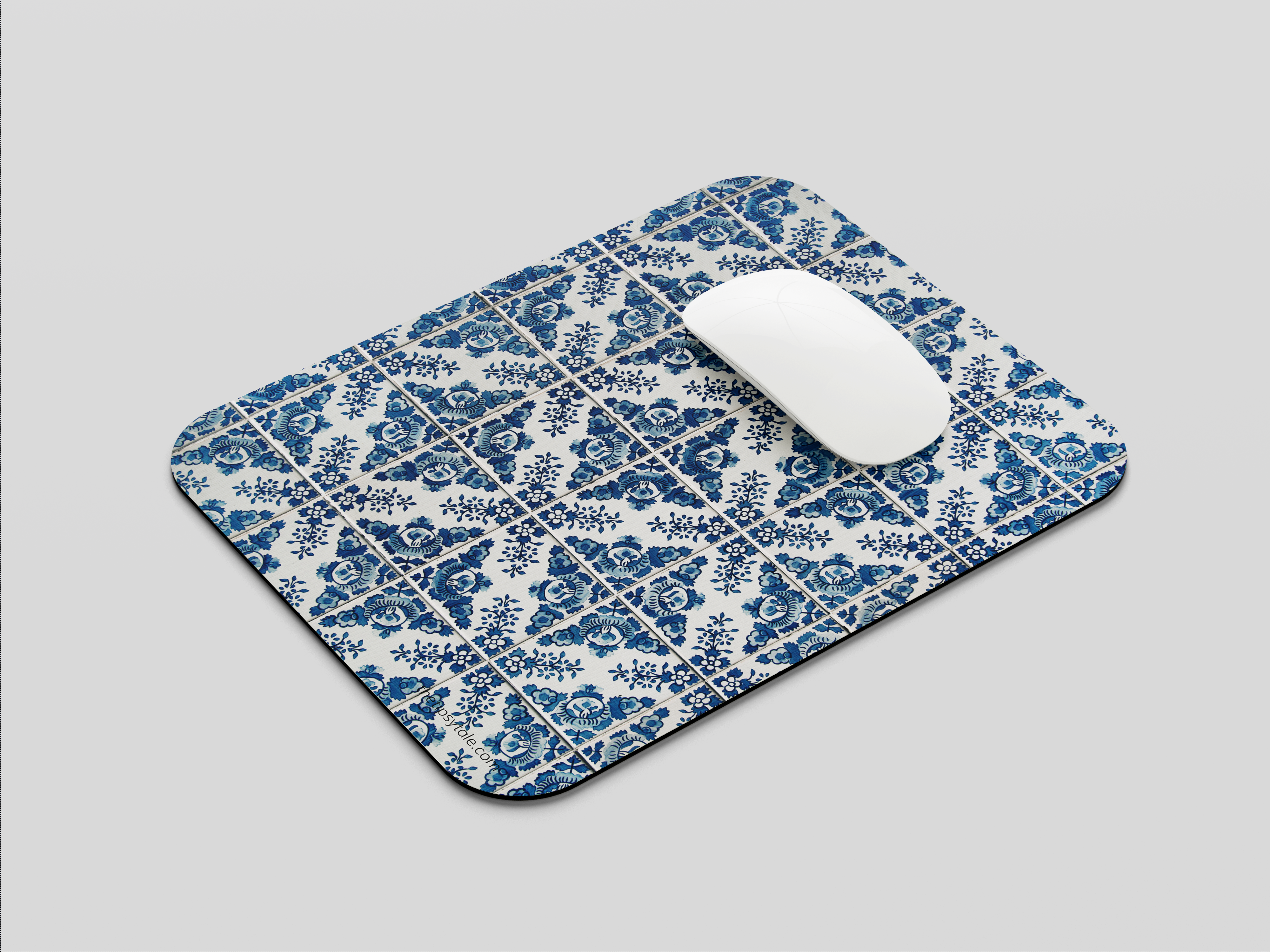 "Blue Rajasthani Print" Mousepad Enhance Your Workspace with Style