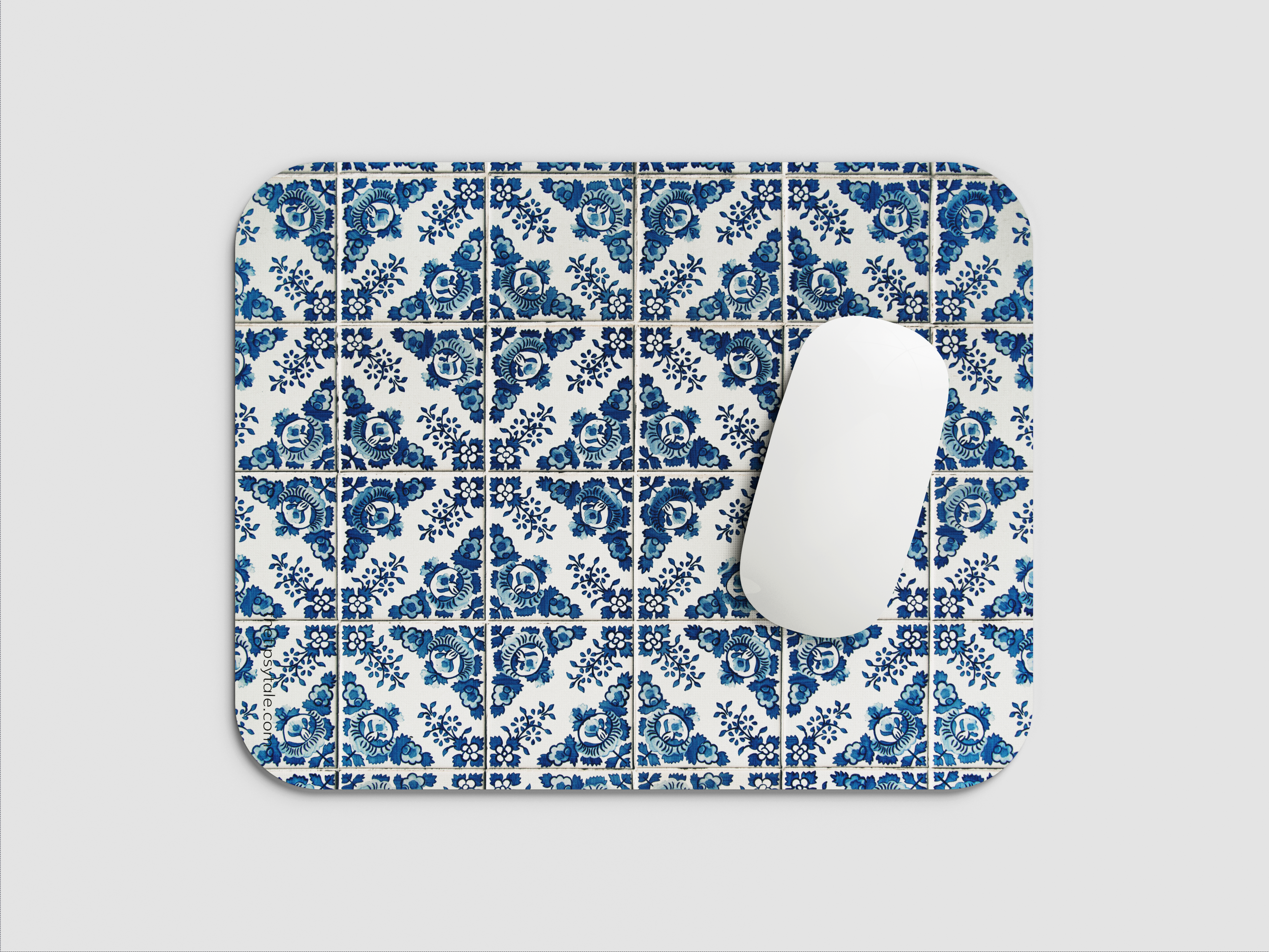 "Blue Rajasthani Print" Mousepad Enhance Your Workspace with Style