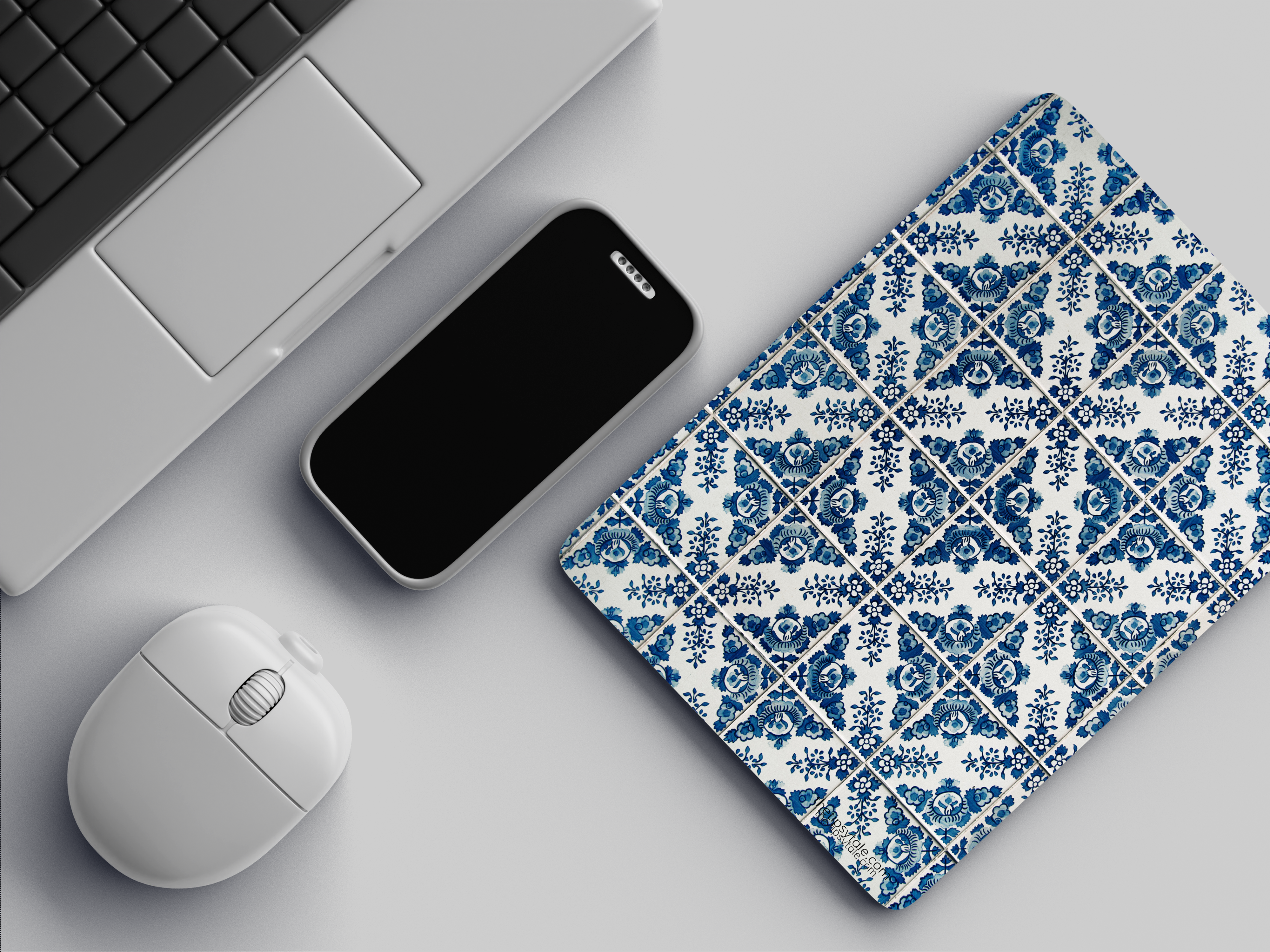 "Blue Rajasthani Print" Mousepad Enhance Your Workspace with Style