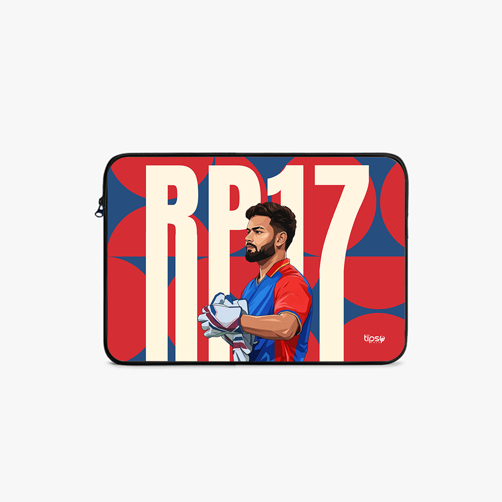 "RISHABH PANT - CRICKET FANDOM" -Laptop Sleeves:Bold Modern Design for Every Size