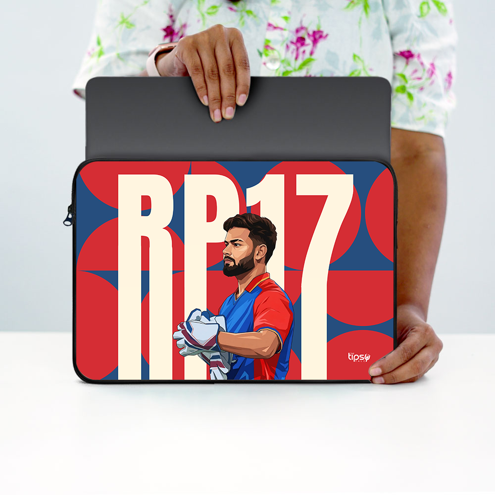 "RISHABH PANT - CRICKET FANDOM" -Laptop Sleeves:Bold Modern Design for Every Size
