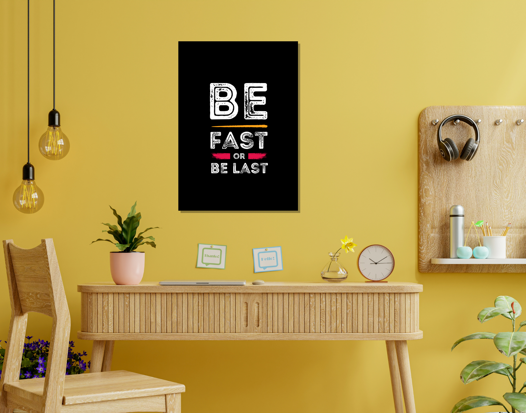 "Be Fast or Be Last"- Shiny & Sturdy Metallic Poster  Art That Pops & Sticks (Literally!)