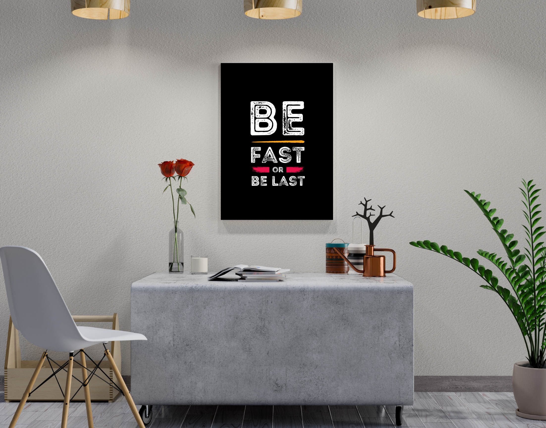 "Be Fast or Be Last"- Shiny & Sturdy Metallic Poster  Art That Pops & Sticks (Literally!)