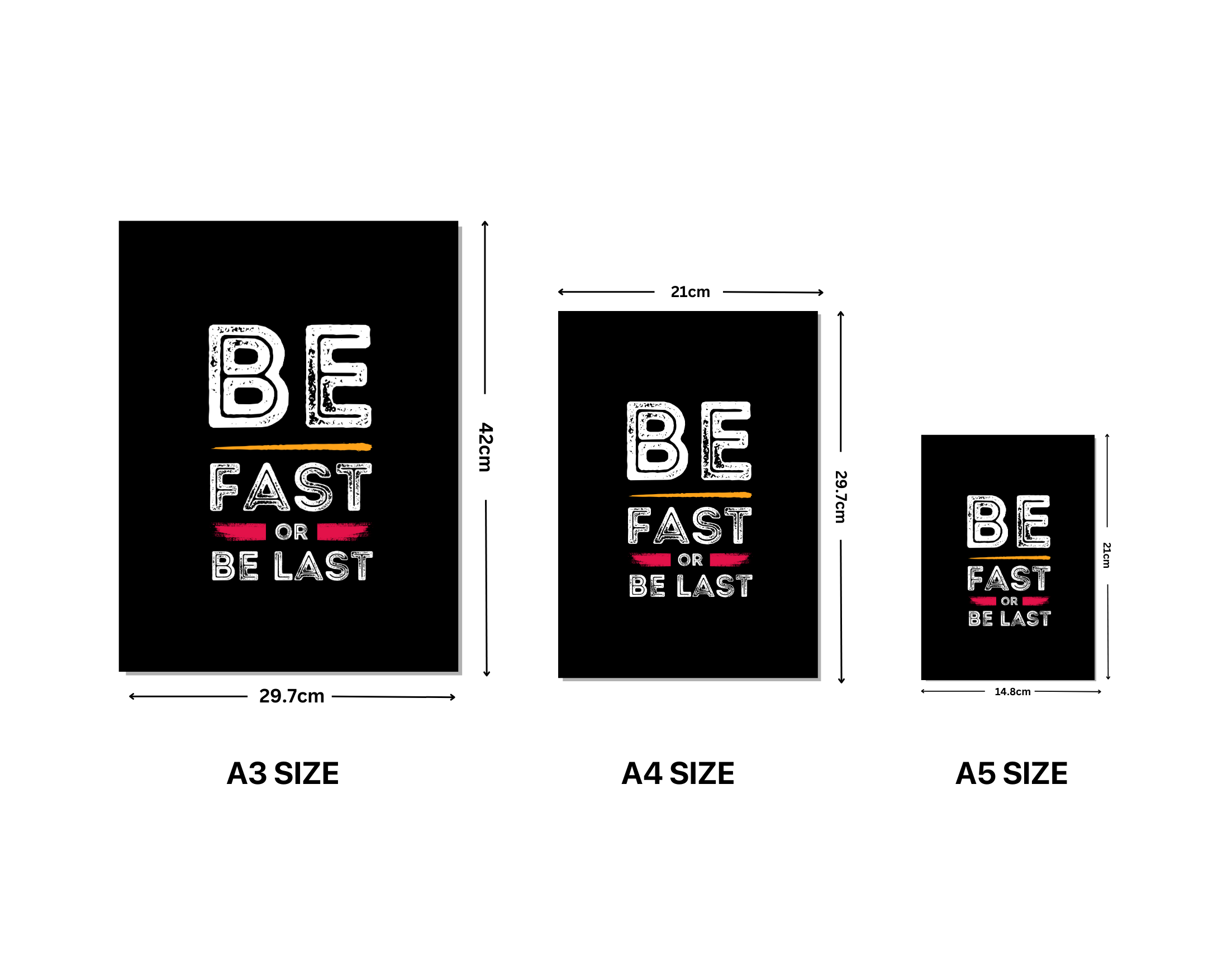 "Be Fast or Be Last"- Shiny & Sturdy Metallic Poster  Art That Pops & Sticks (Literally!)