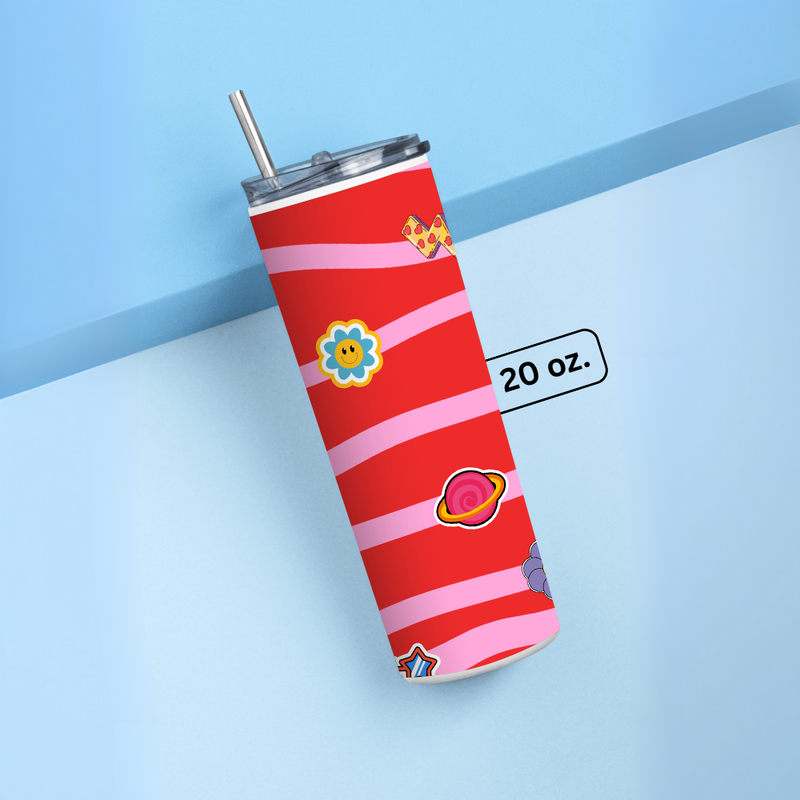 "GEN-Z EMOTES" Tumbler with Metal Straw