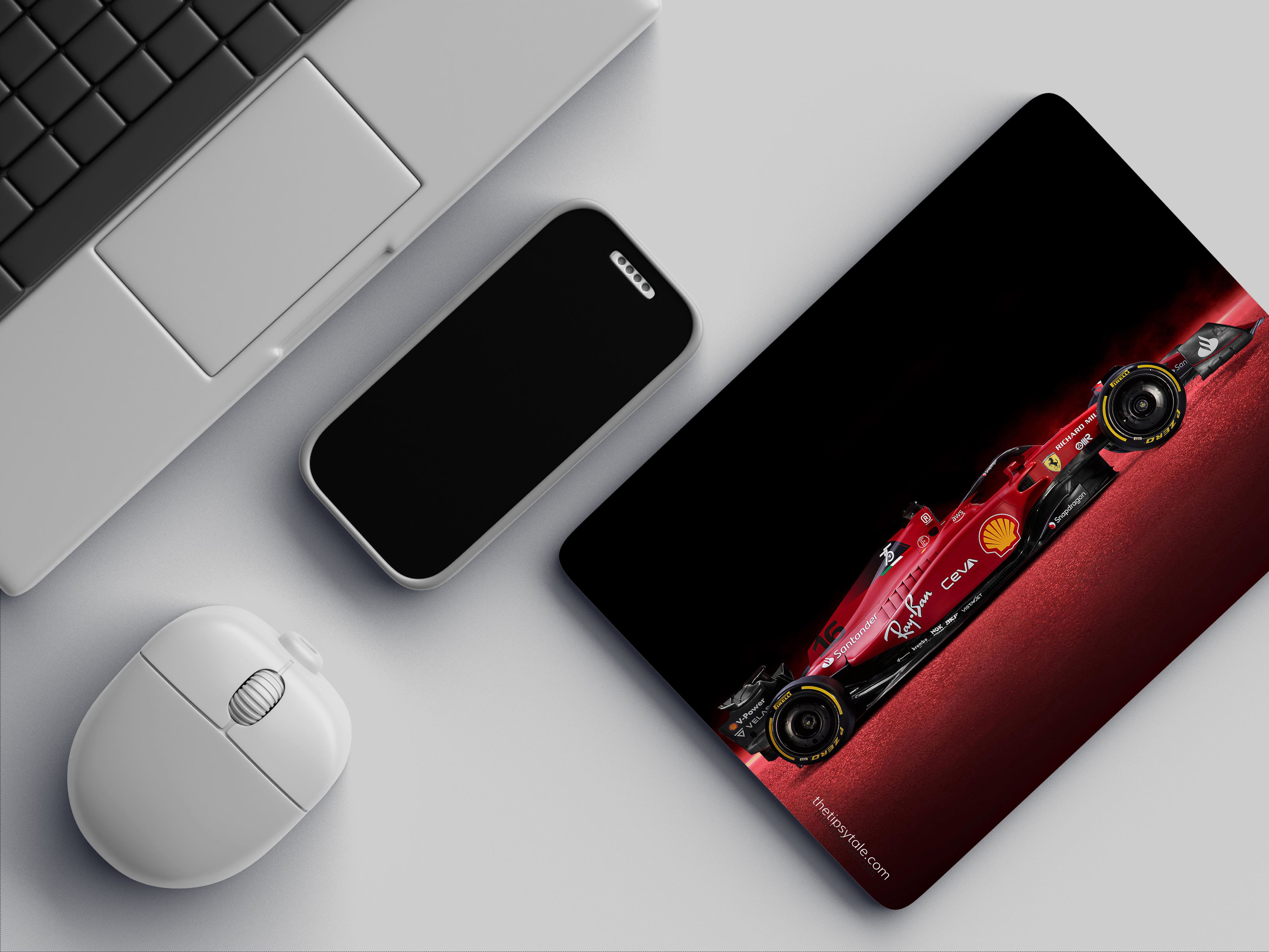 "Ferrari F1 Rush " Mousepad Enhance Your Workspace with Style