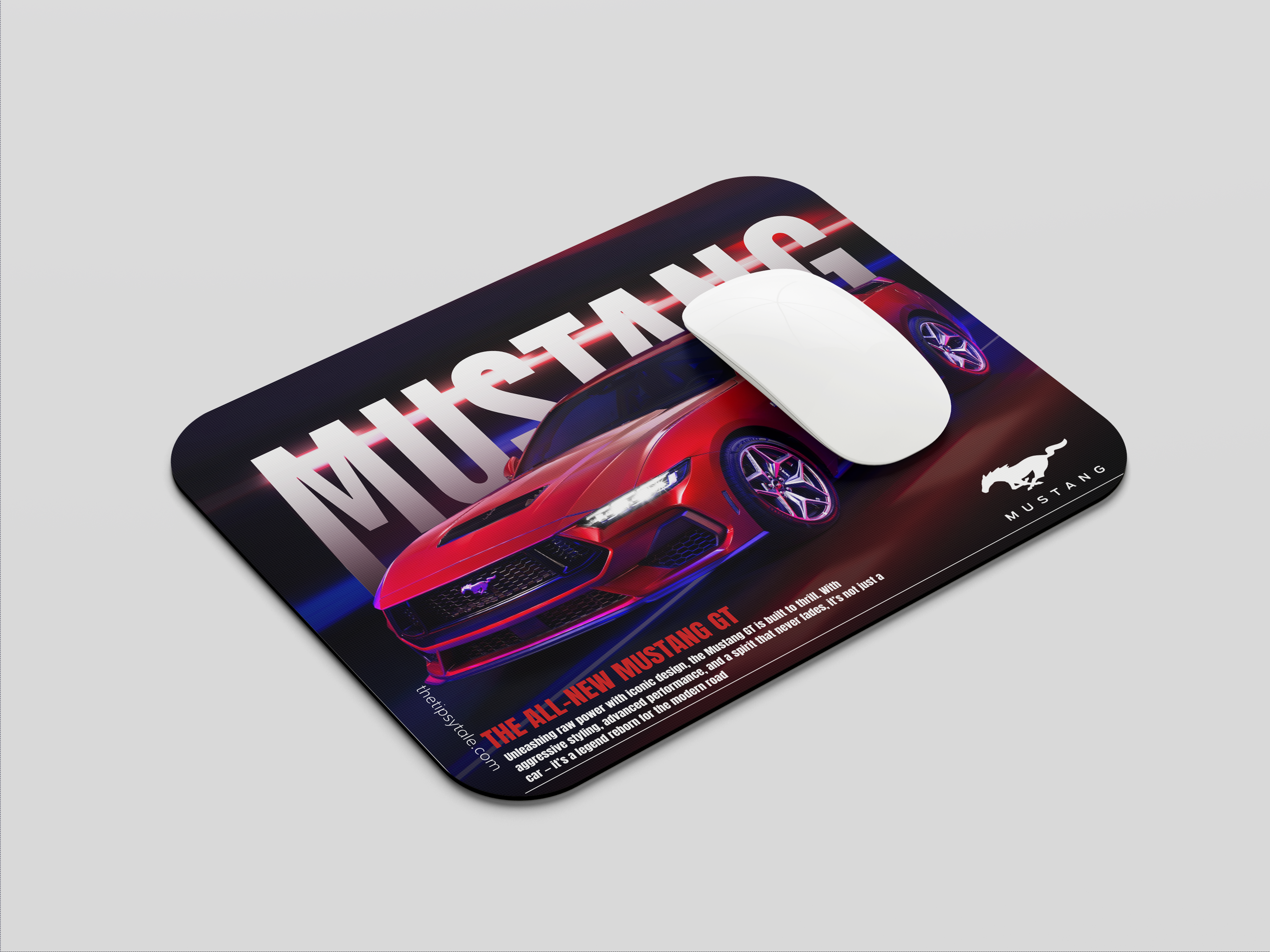 "ALL NEW MUSTANG GT" Mousepad Enhance Your Workspace with Style