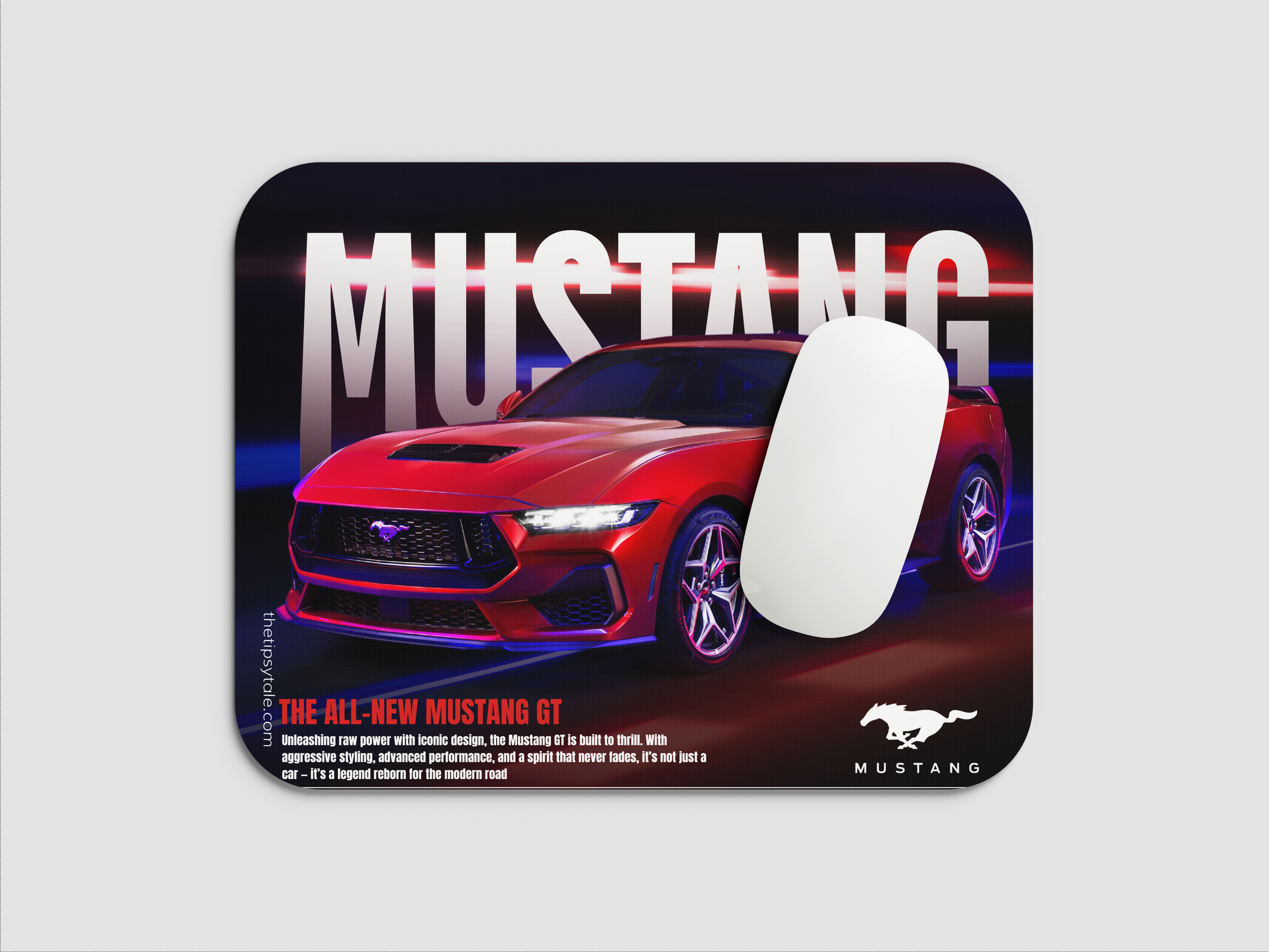 "ALL NEW MUSTANG GT" Mousepad Enhance Your Workspace with Style