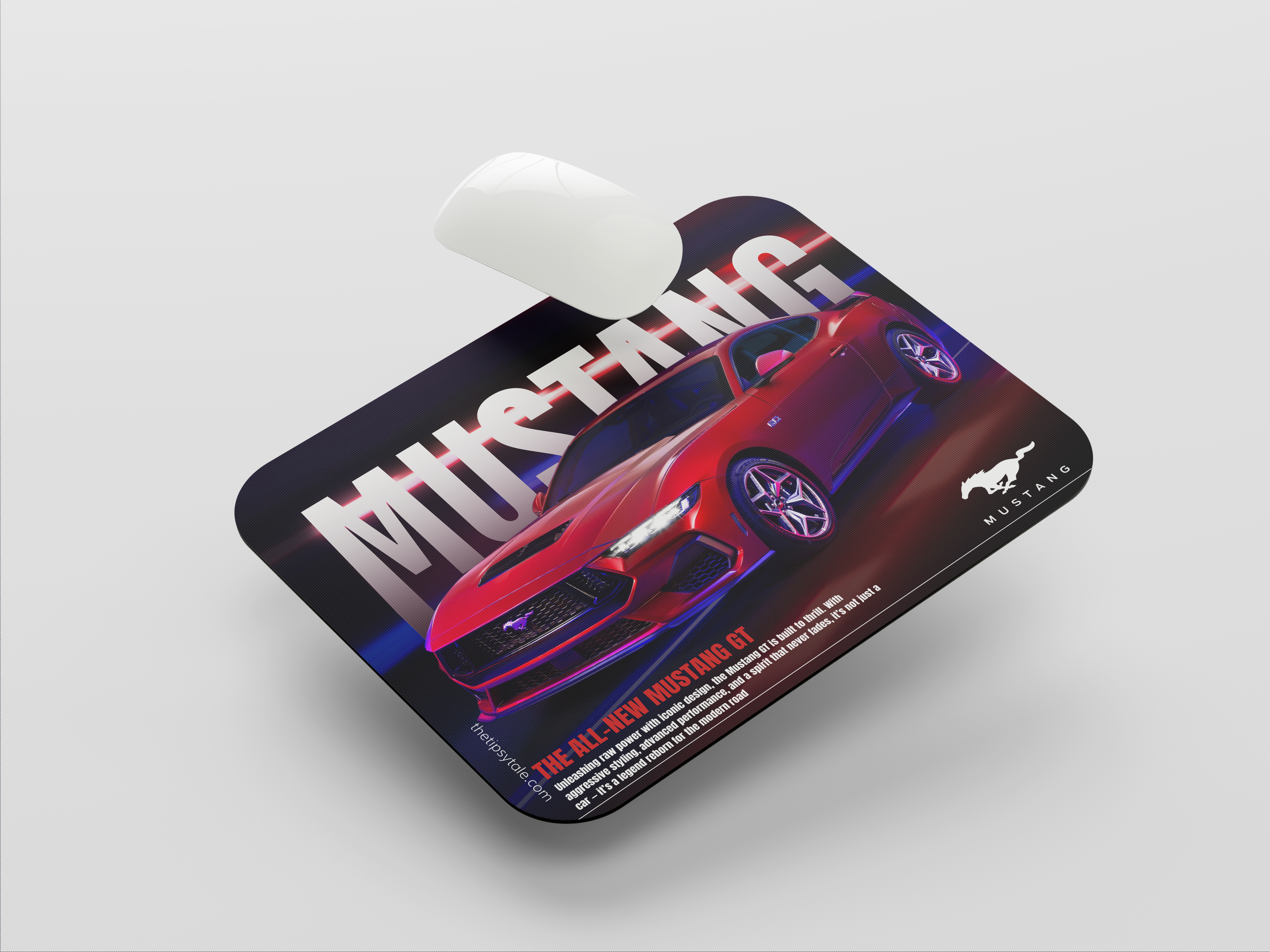 "ALL NEW MUSTANG GT" Mousepad Enhance Your Workspace with Style