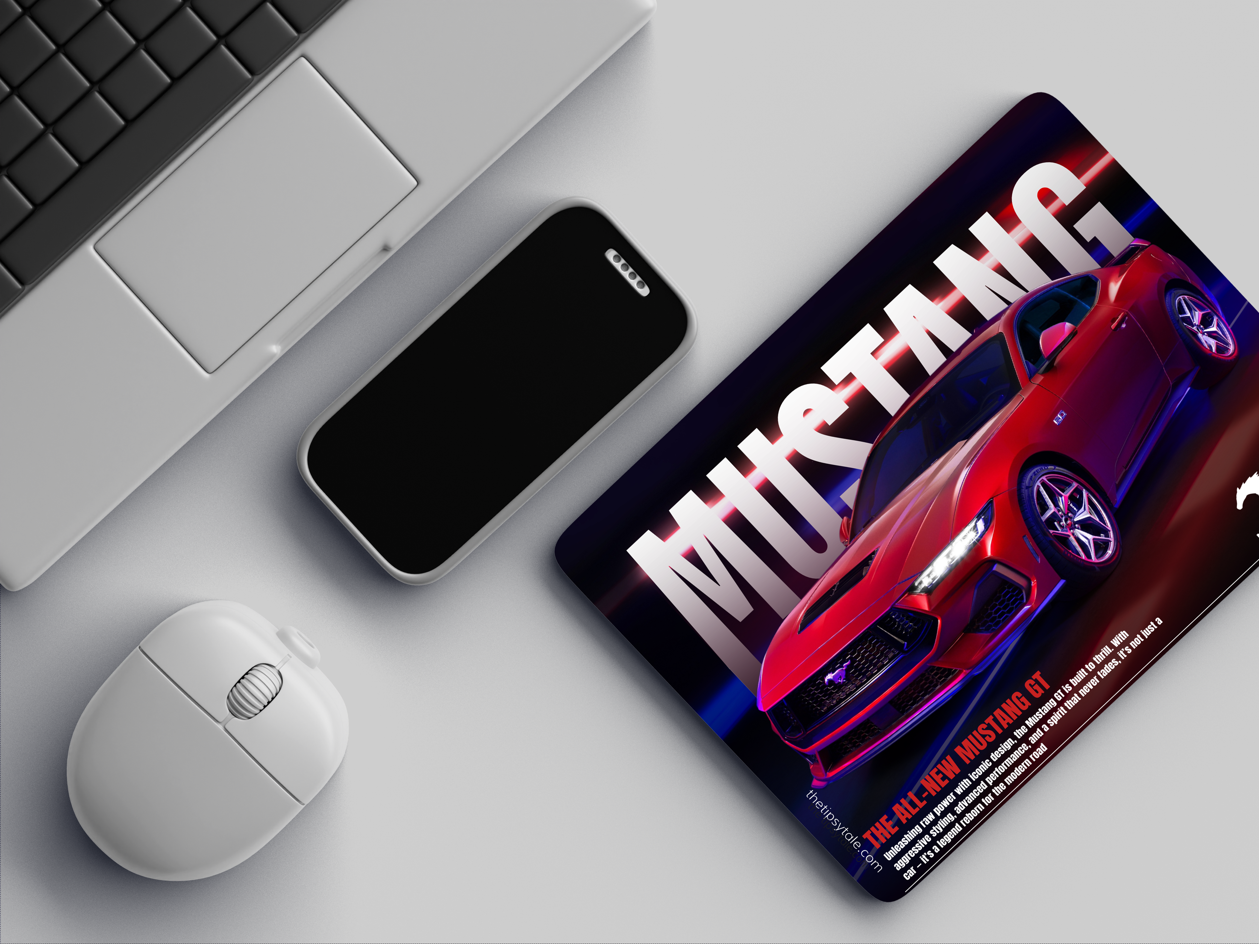 "ALL NEW MUSTANG GT" Mousepad Enhance Your Workspace with Style