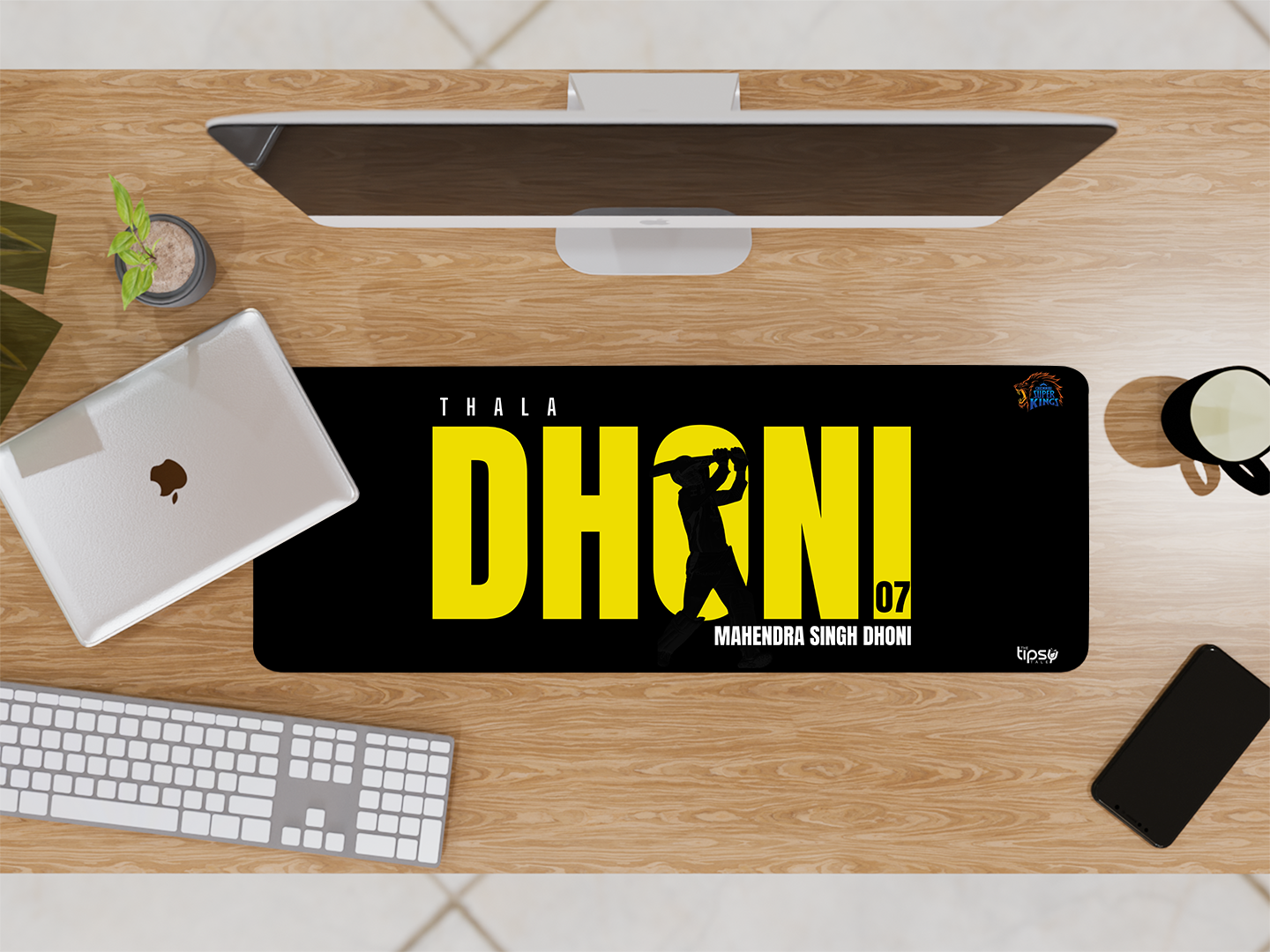 "MS DHONI ~ CHENNAI SUPER KINGS #7 " Gaming Mousepad- Elevate Your Gaming Experience