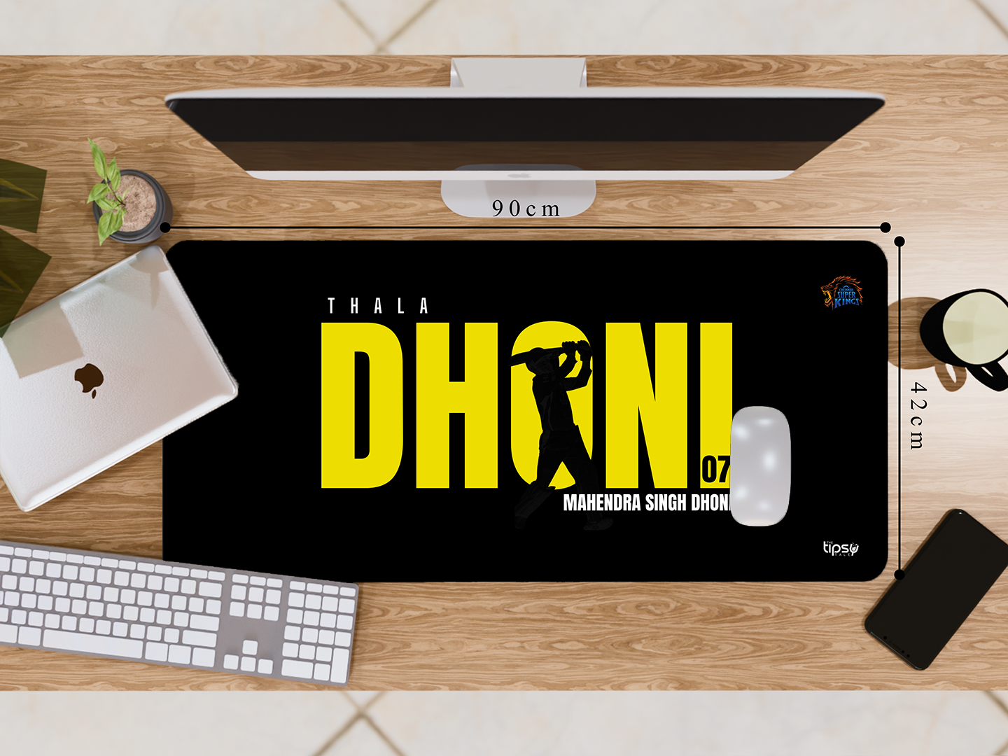 "MS DHONI ~ CHENNAI SUPER KINGS #7 " Gaming Mousepad- Elevate Your Gaming Experience