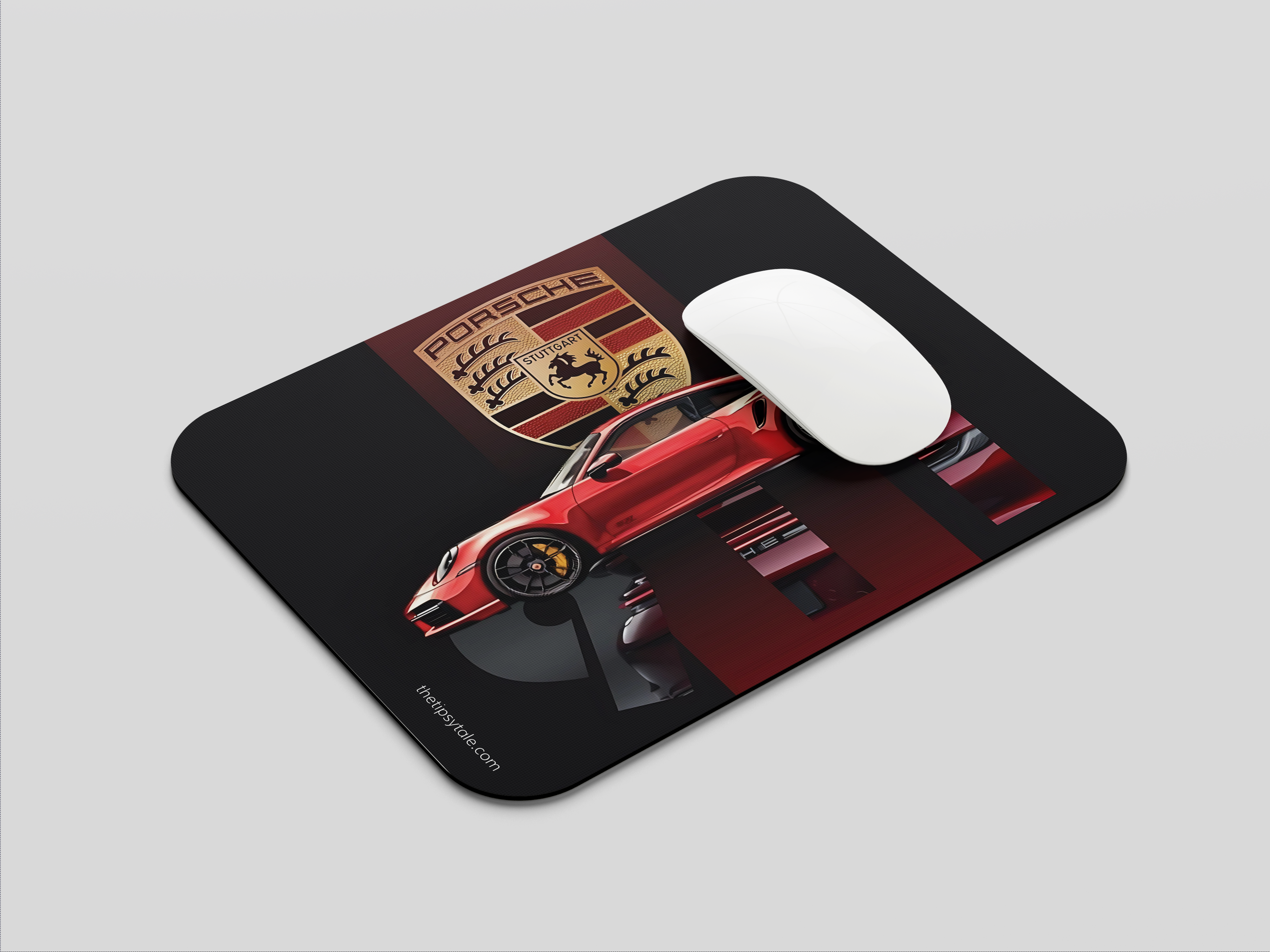 "911 RED PORSCHE" Mousepad Enhance Your Workspace with Style