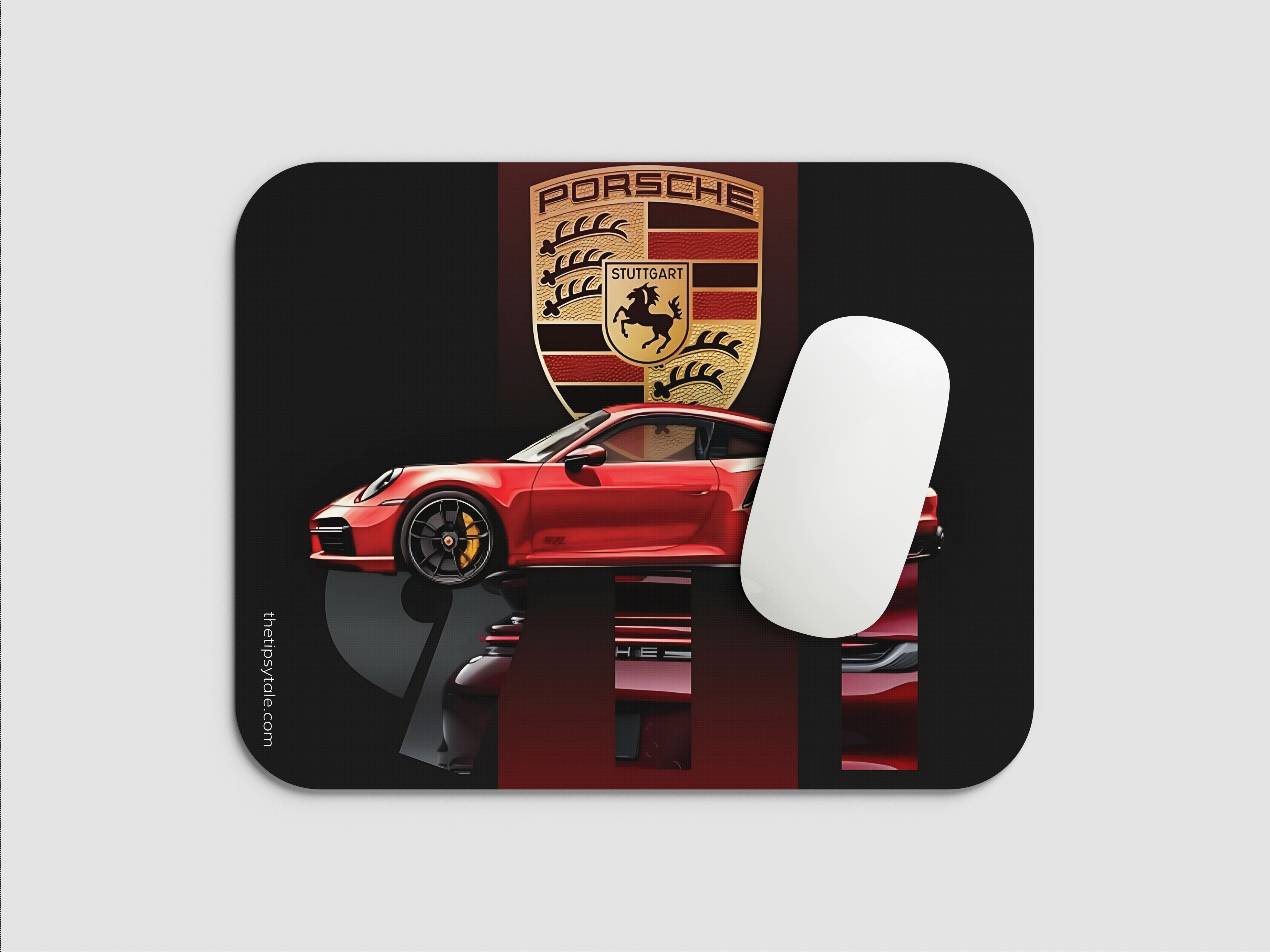"911 RED PORSCHE" Mousepad Enhance Your Workspace with Style
