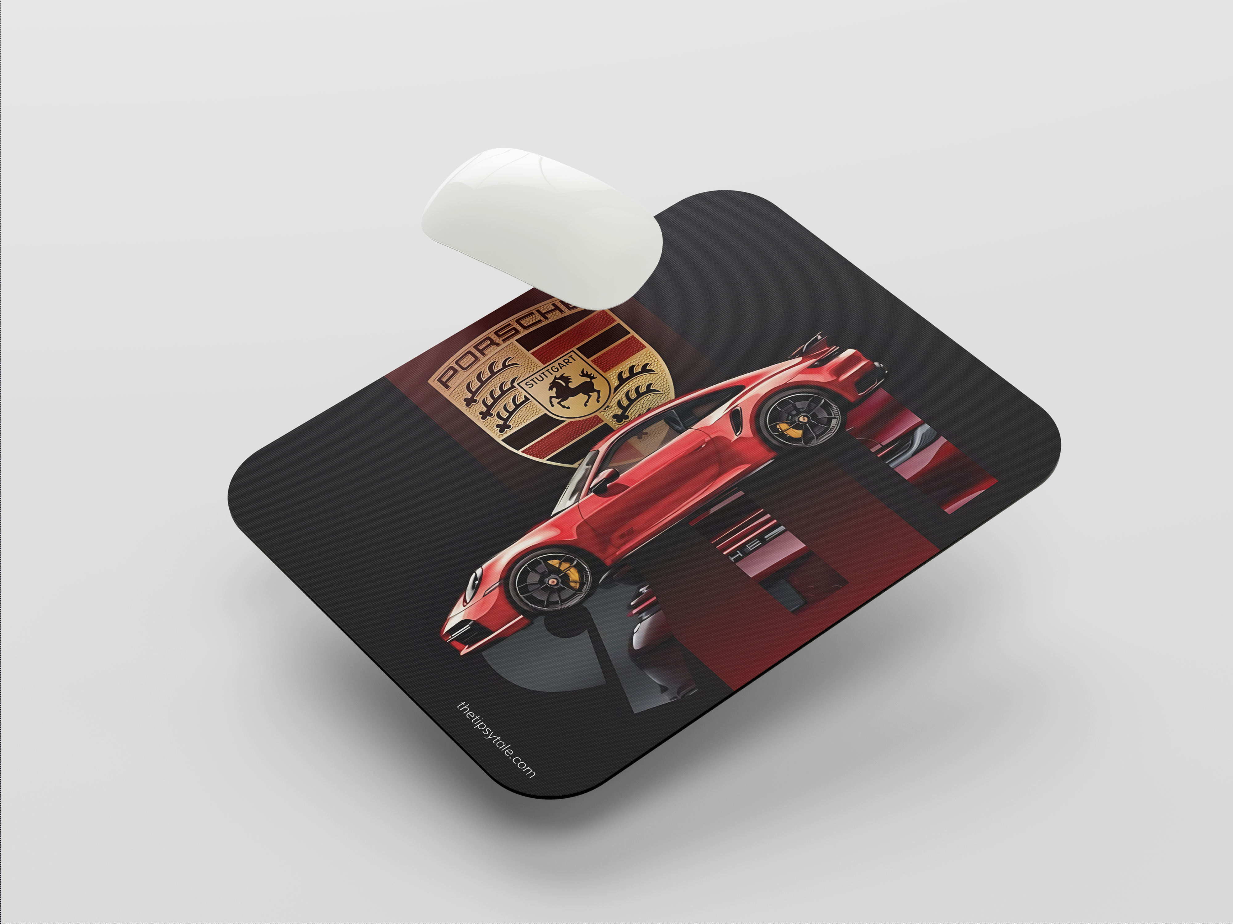"911 RED PORSCHE" Mousepad Enhance Your Workspace with Style