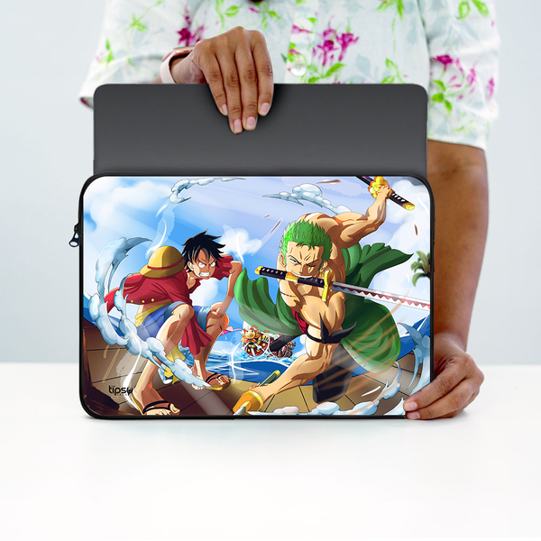 "MONKEY D LUFFY VS ZORO" -Laptop Sleeves:Bold Modern Design for Every Size