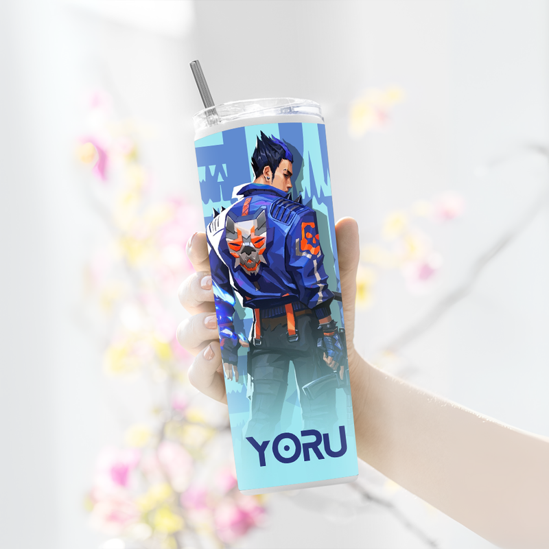 "YORU VALORANT STEALTH AGE " Tumbler with Metal Straw