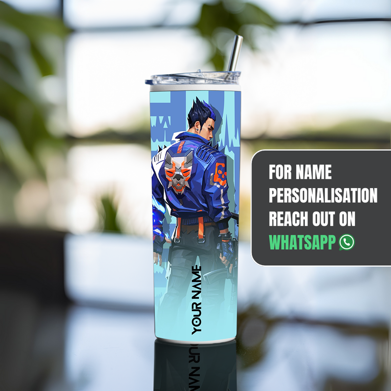 "YORU VALORANT STEALTH AGE " Tumbler with Metal Straw