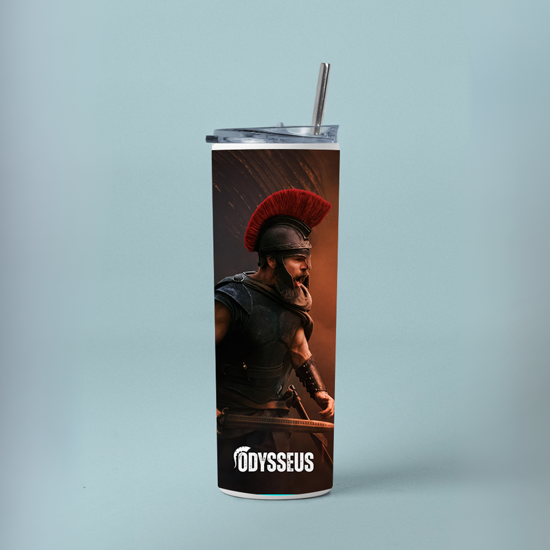 "ODYSSEUS MATT - THE ODYSSEY" Tumbler with Metal Straw