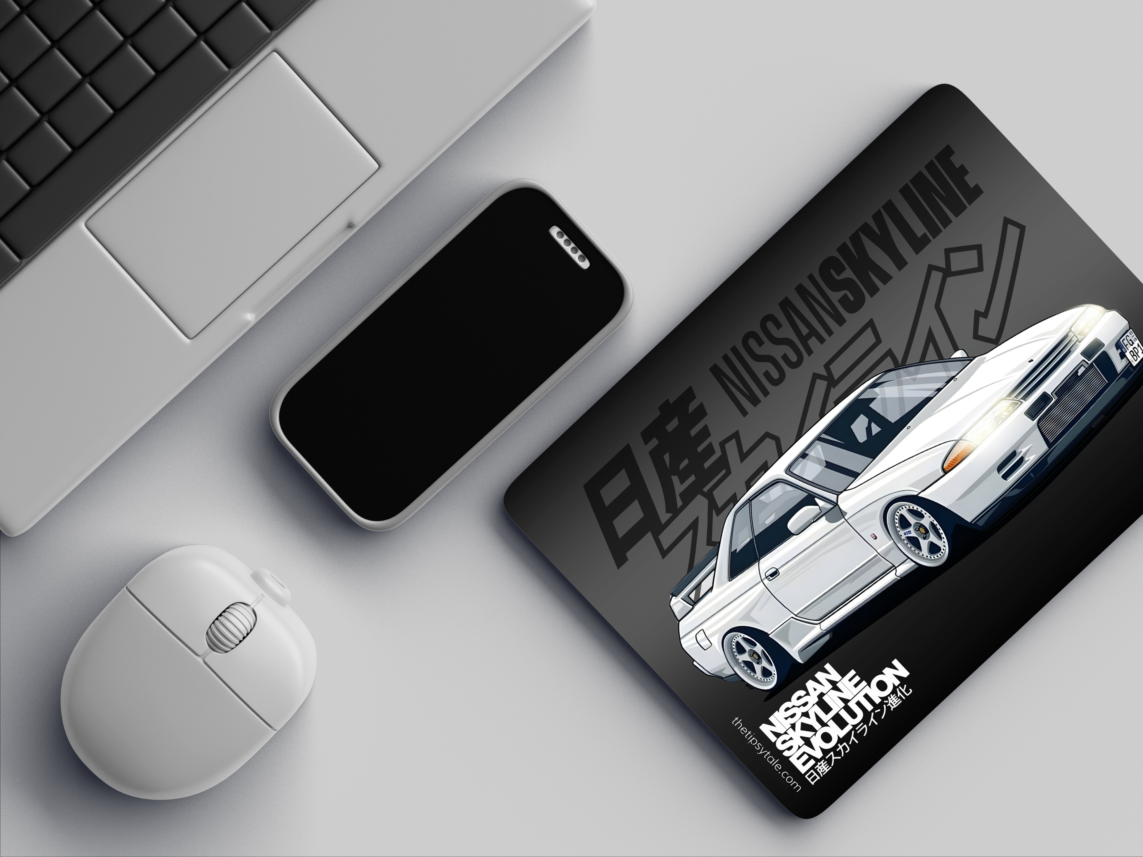 "NISSAN SKYLINE GT-R R32" Mousepad Enhance Your Workspace with Style