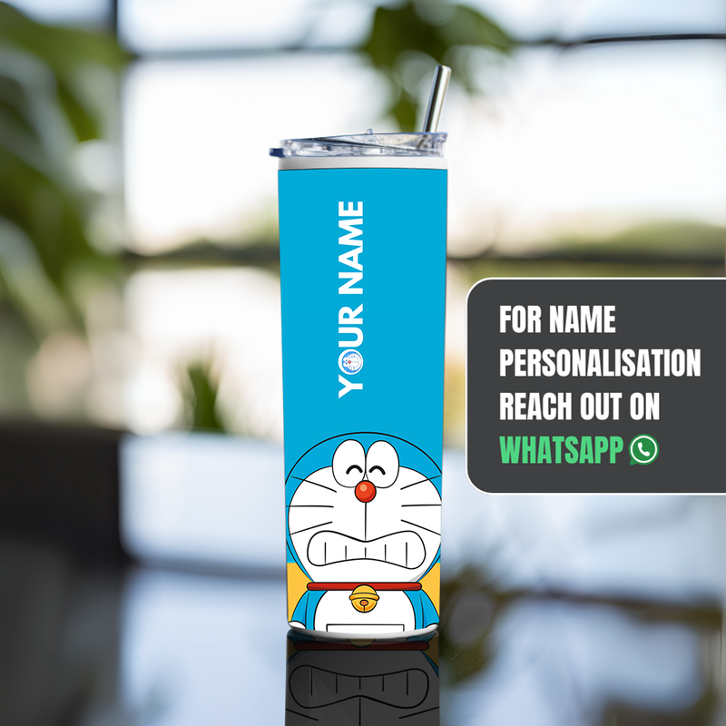 "DORAEMON" Tumbler with Metal Straw