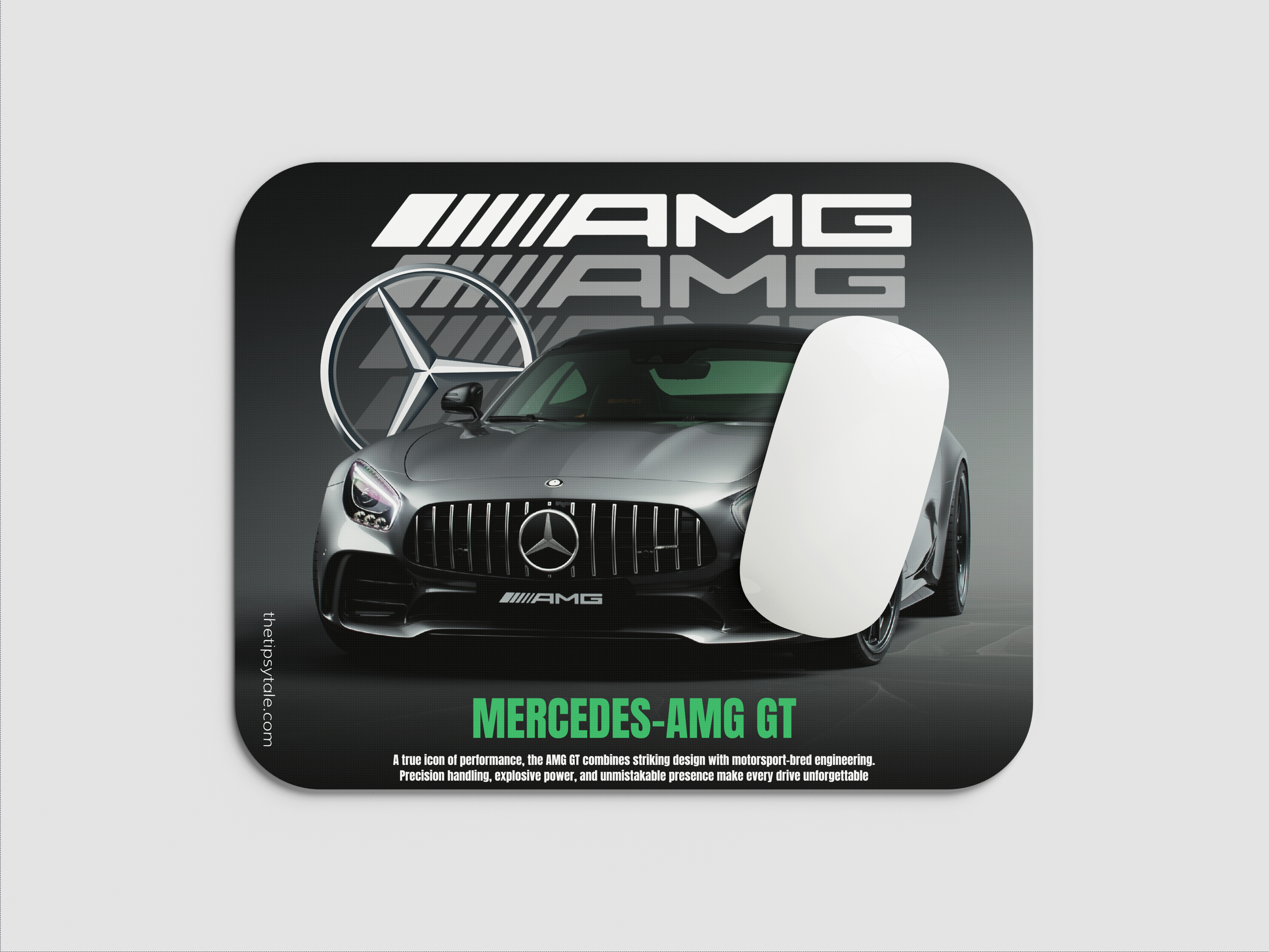 "MERCEDES- AMG GT - EXPLOSIVE POWER" Mousepad Enhance Your Workspace with Style