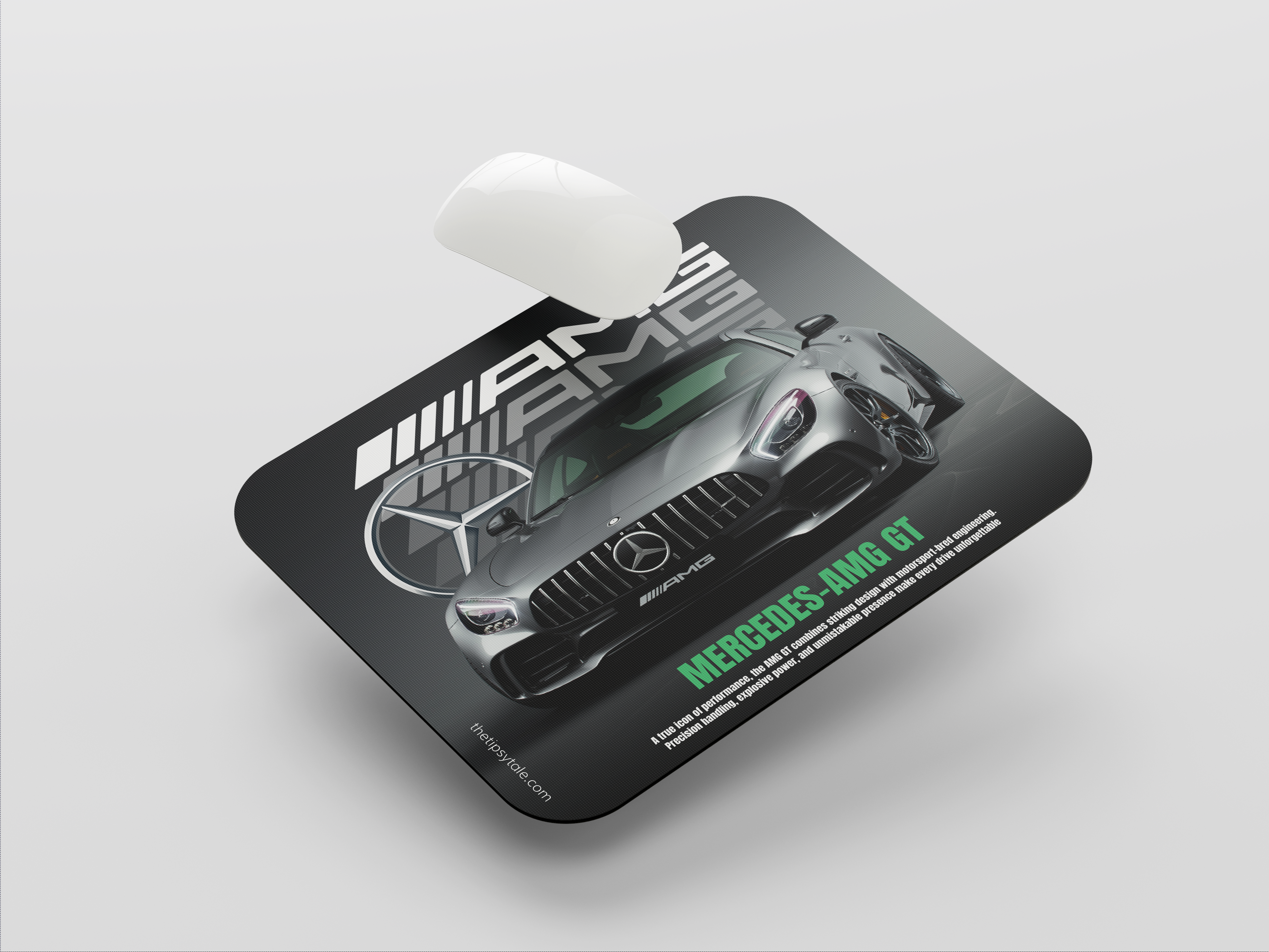 "MERCEDES- AMG GT - EXPLOSIVE POWER" Mousepad Enhance Your Workspace with Style