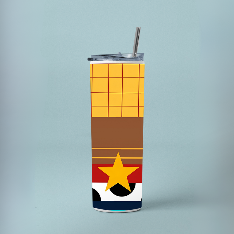 "SHERIFF WOODY - TOY STORY" Tumbler with Metal Straw