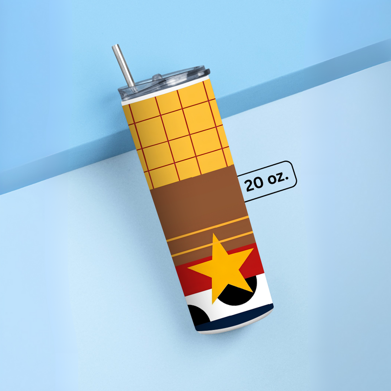 "SHERIFF WOODY - TOY STORY" Tumbler with Metal Straw