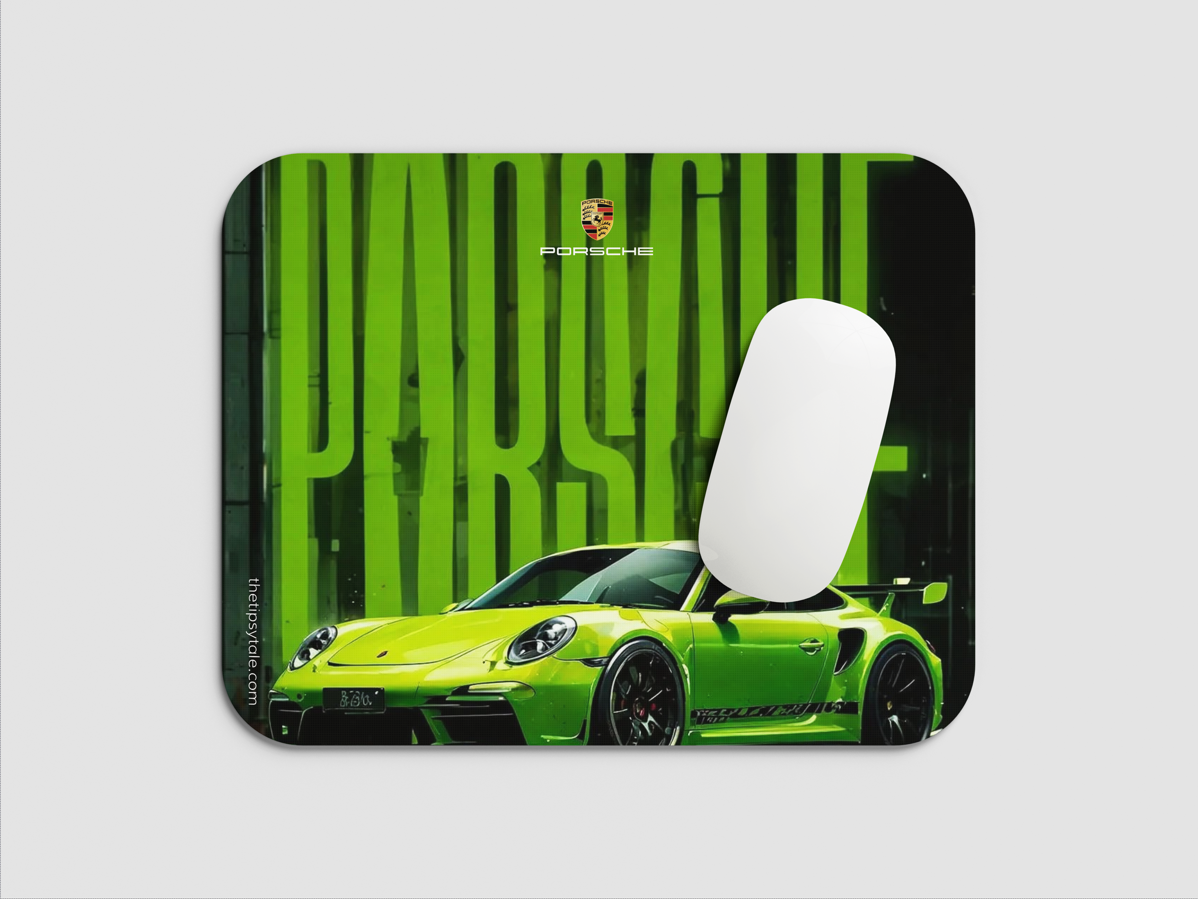 "GREEN PORSCHE 911" Mousepad Enhance Your Workspace with Style