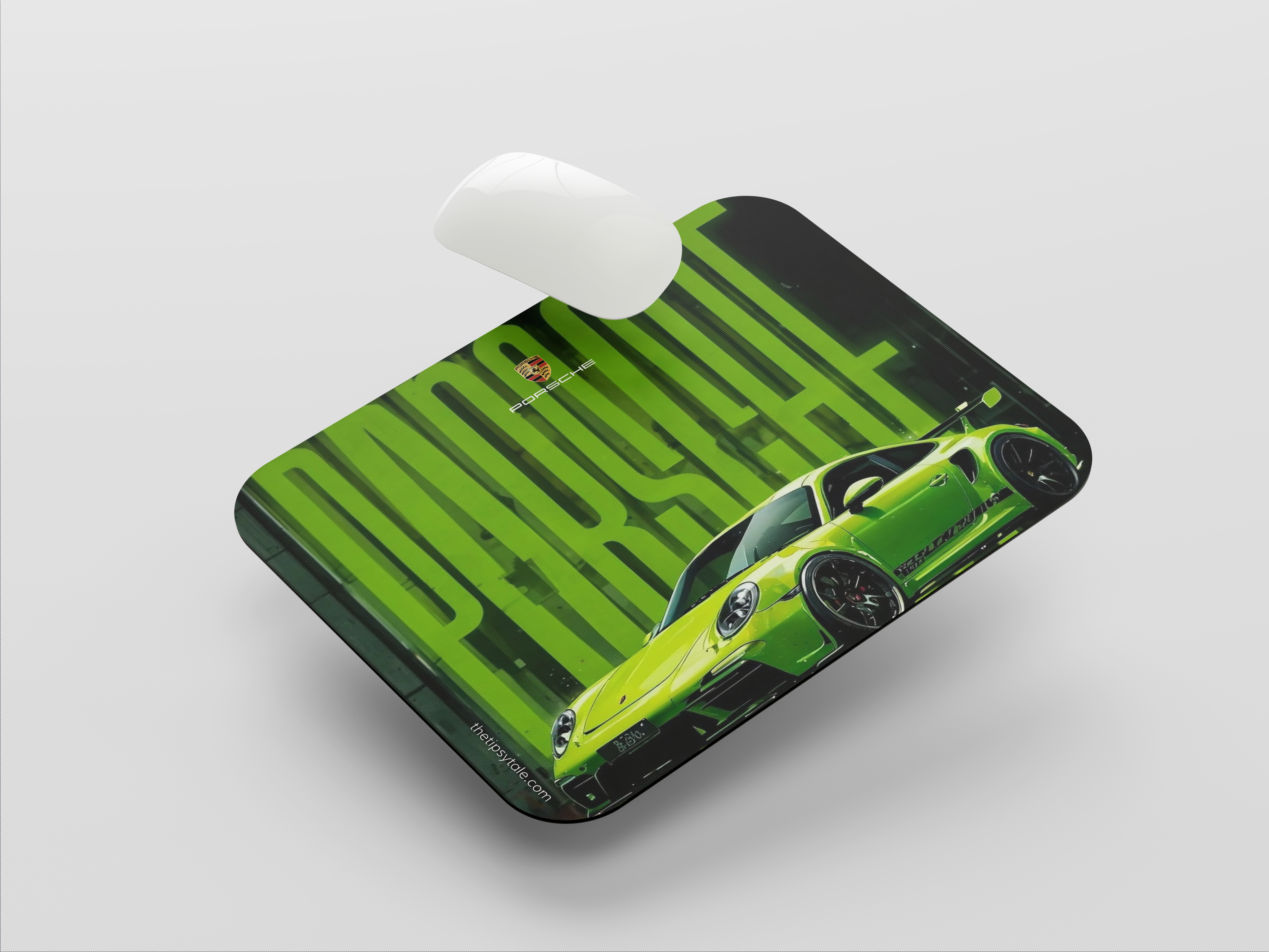 "GREEN PORSCHE 911" Mousepad Enhance Your Workspace with Style