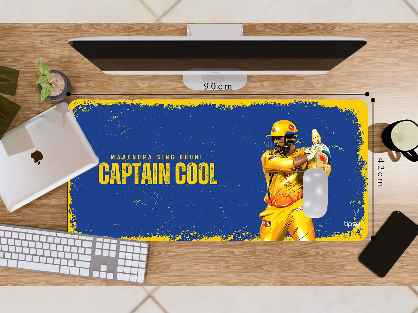 "CSK'S CAPTAIN COOL: MSD" Gaming Mousepad- Elevate Your Gaming Experience
