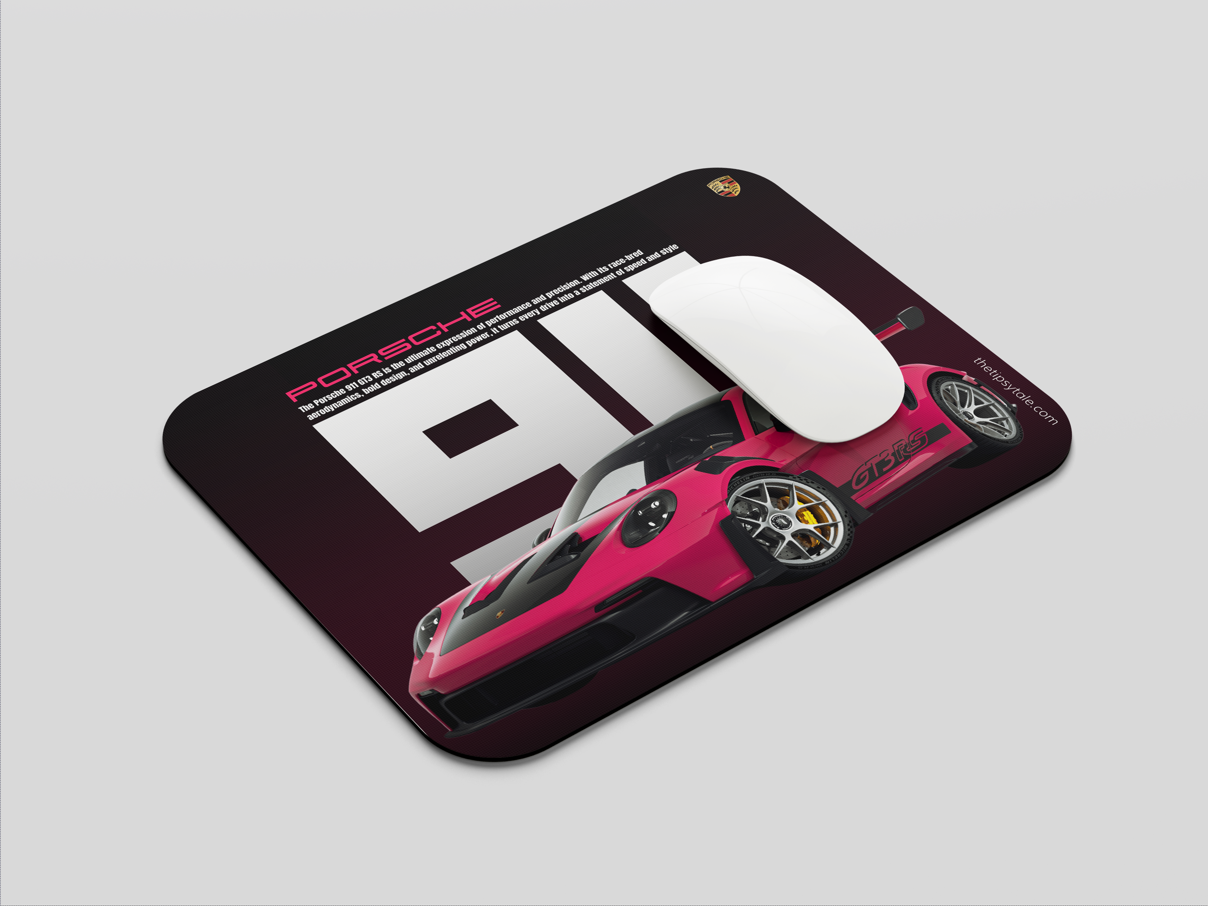 "PORSCHE GT3 - STATEMENT OF SPEED" Mousepad Enhance Your Workspace with Style