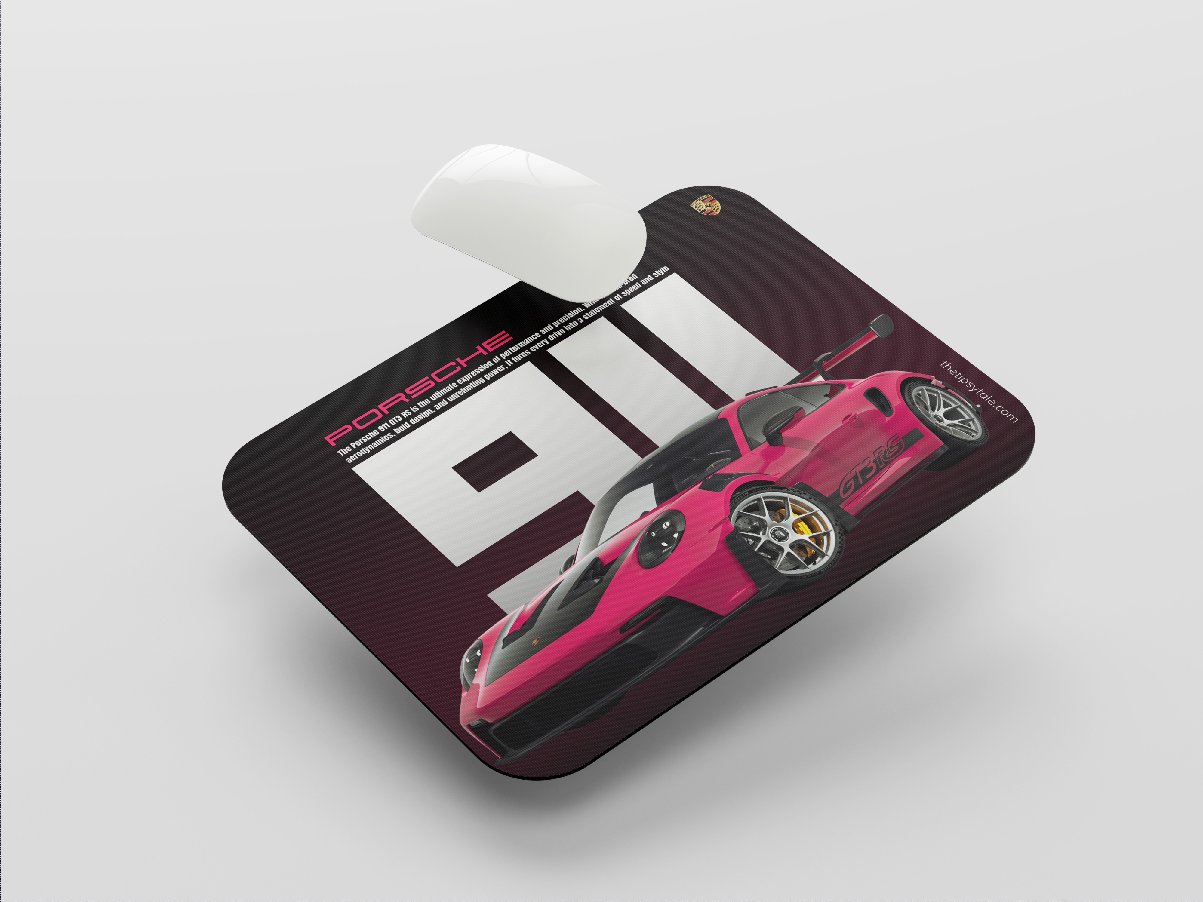 "PORSCHE GT3 - STATEMENT OF SPEED" Mousepad Enhance Your Workspace with Style