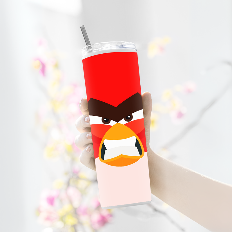 "ANGRY BIRDS RED" Tumbler with Metal Straw
