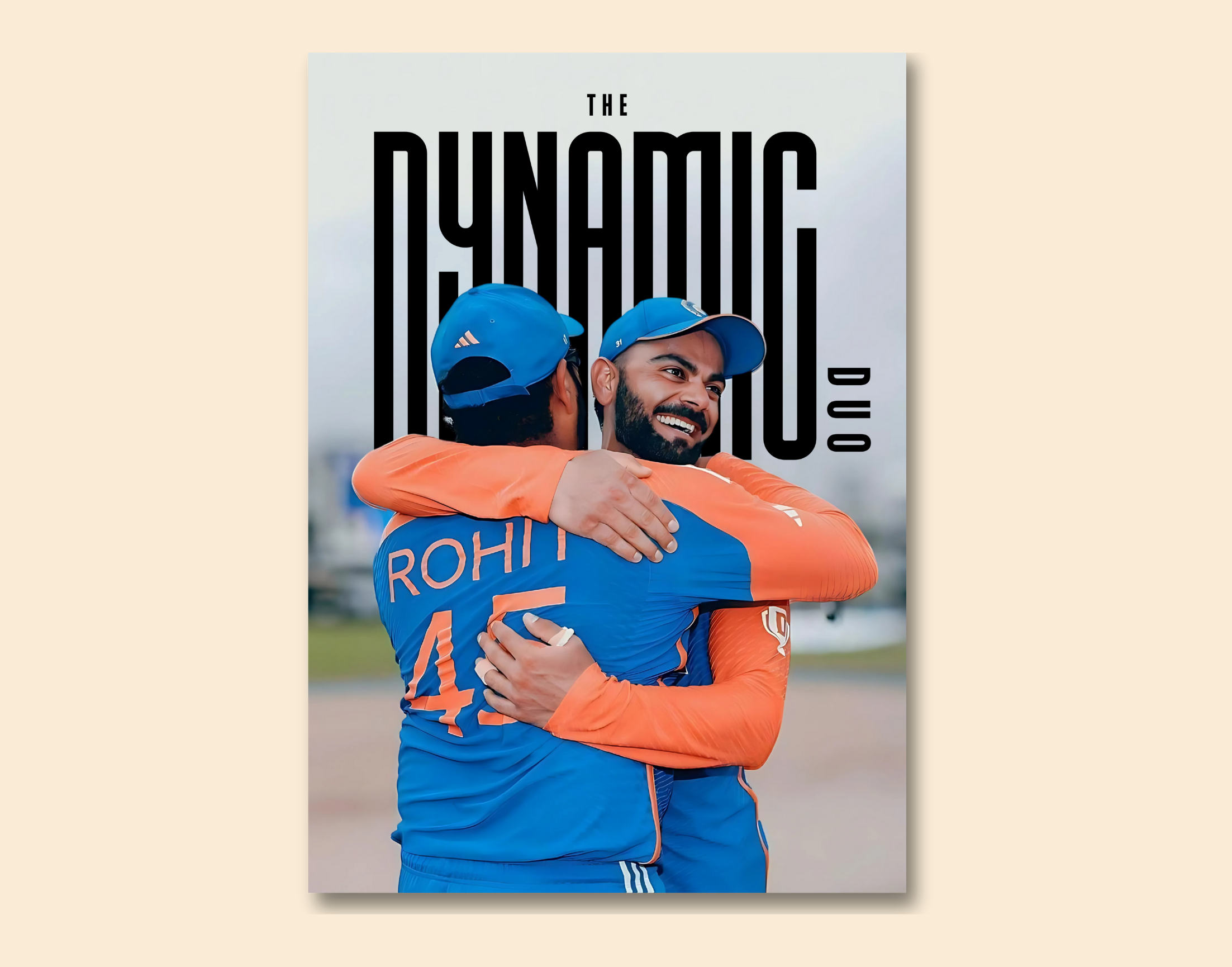 "The Dynamic Duo: 45 & 18"- Shiny & Sturdy Metallic Poster  Art That Pops & Sticks