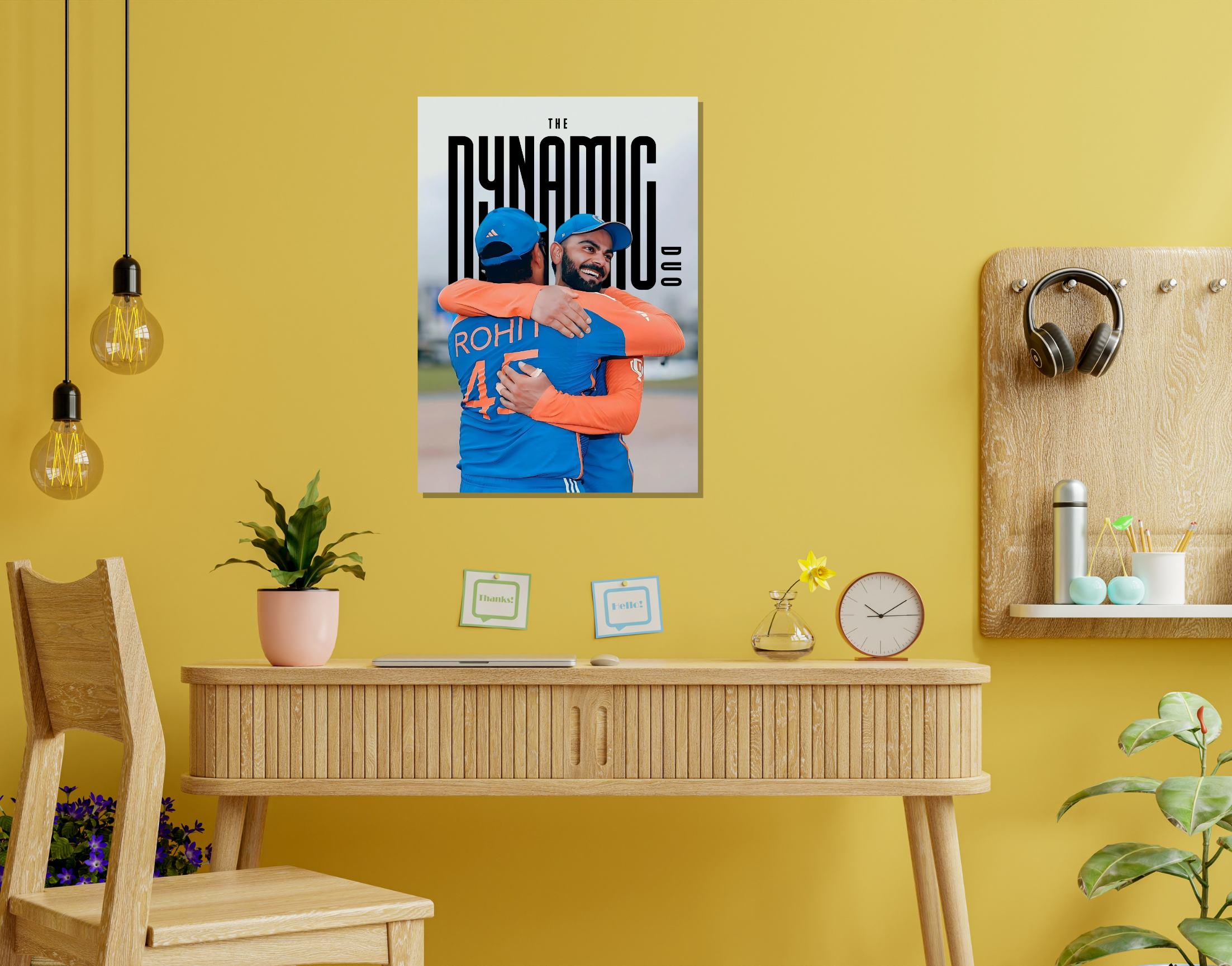 "The Dynamic Duo: 45 & 18"- Shiny & Sturdy Metallic Poster  Art That Pops & Sticks