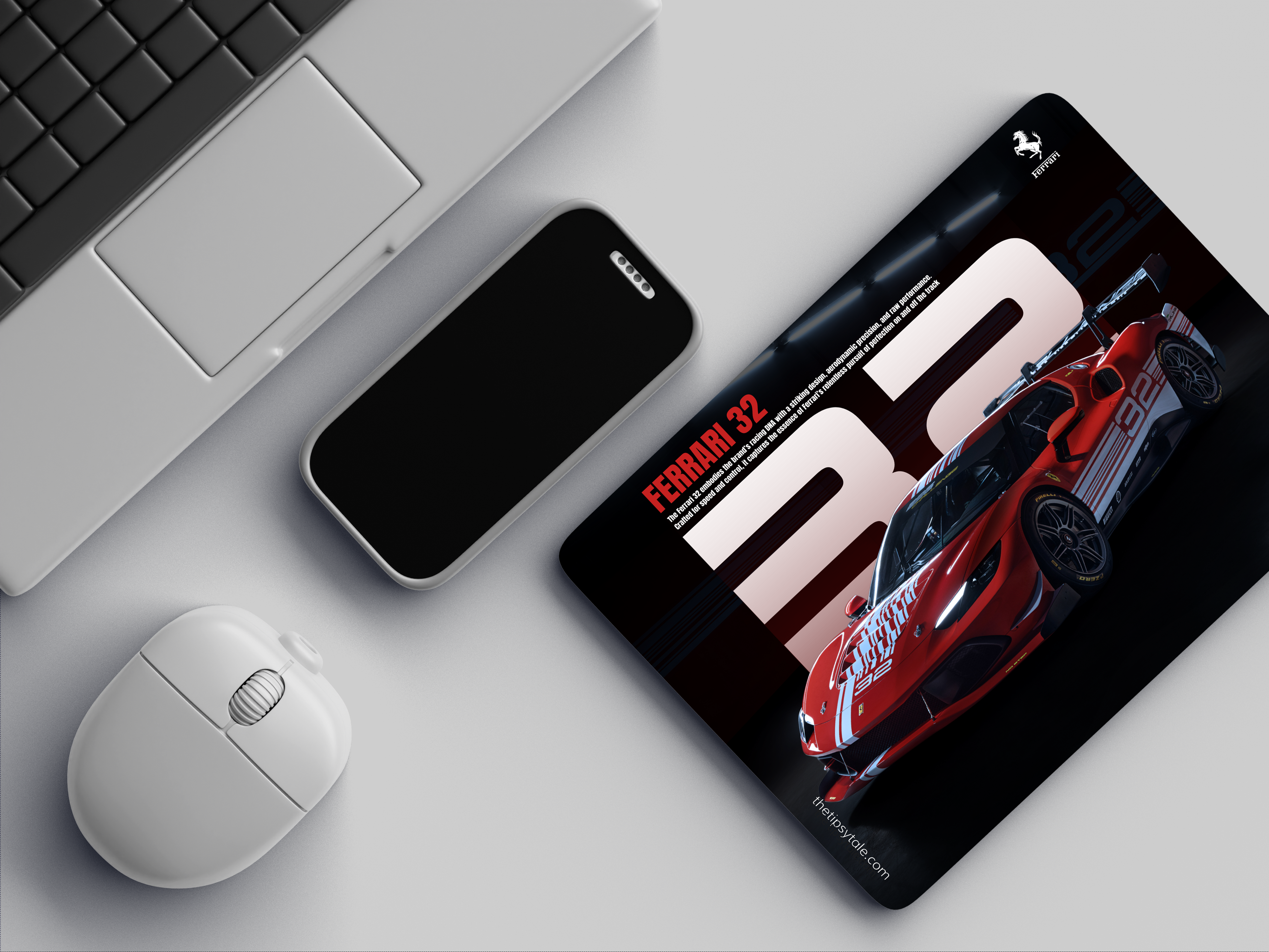 "FERRARI 32" Mousepad Enhance Your Workspace with Style