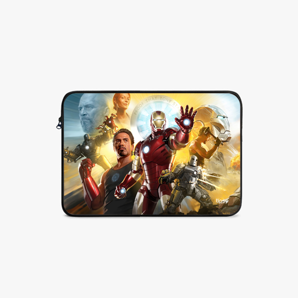 "IRON MAN TRIBUTE - MARVEL" -Laptop Sleeves:Bold Modern Design for Every Size