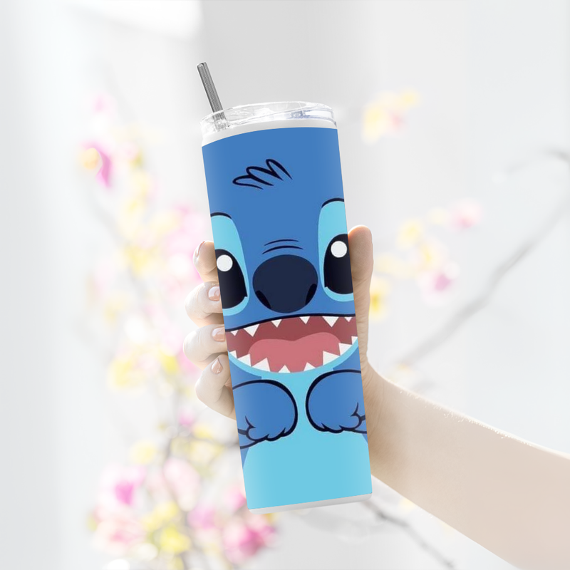 "CUTE STITCH" Tumbler with Metal Straw