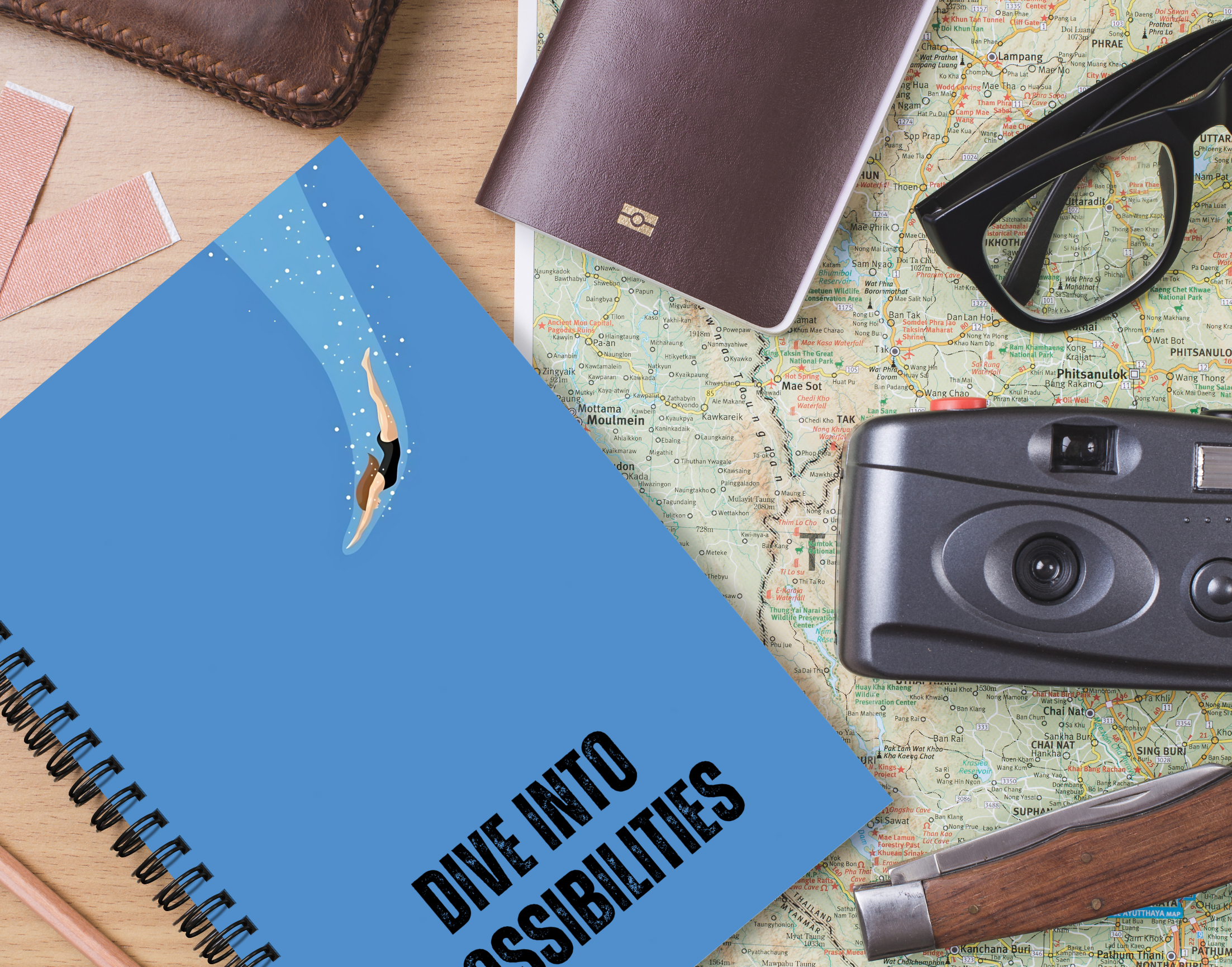"DIVE IN TO POSSIBLITIES" Elegant & Inspiring Diary for Daily Reflection