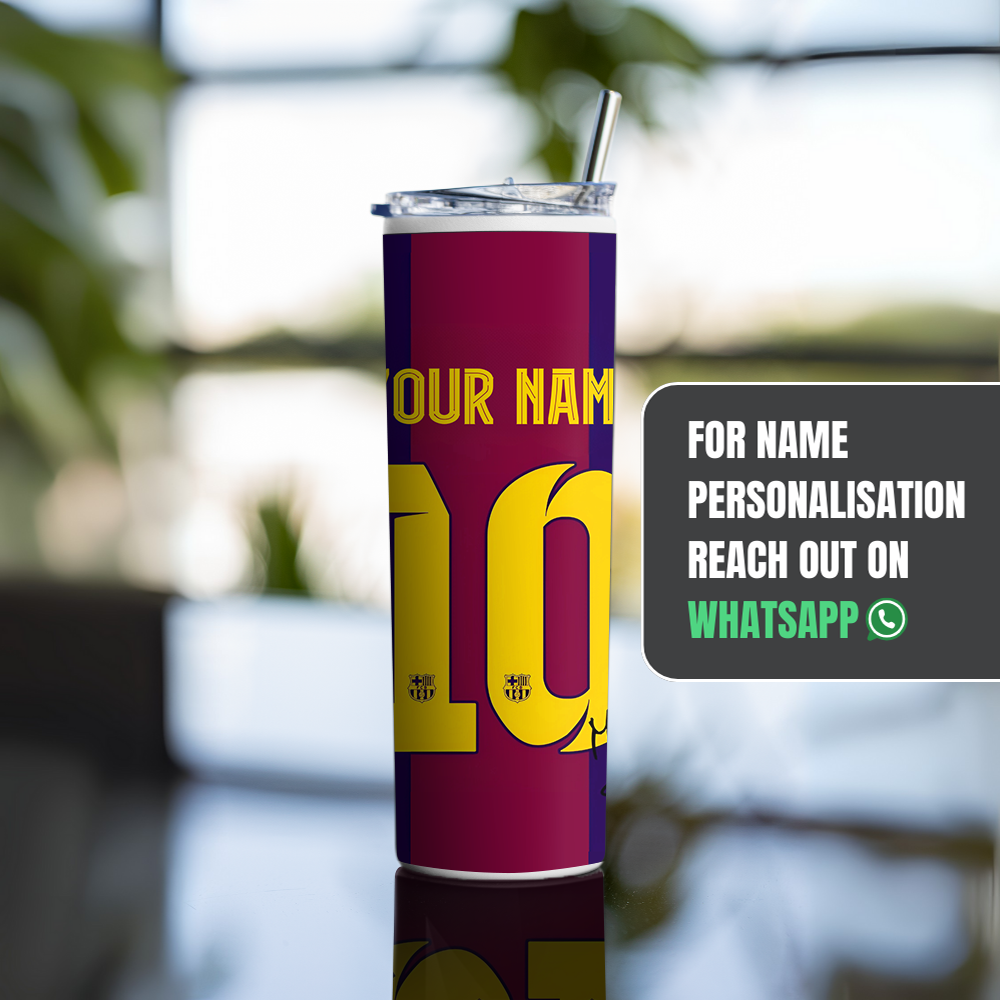 "GOAT Energy (Messi Edition)" Tumbler with Metal Straw