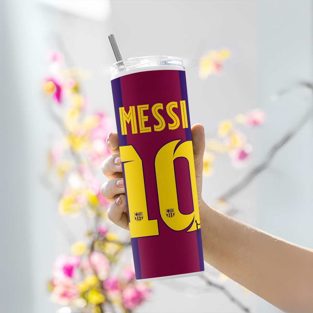 "GOAT Energy (Messi Edition)" Tumbler with Metal Straw