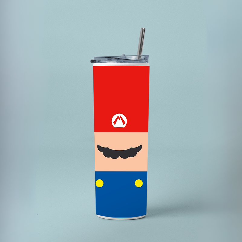 "MARIO - SUPER MARIO BROS" Tumbler with Metal Straw