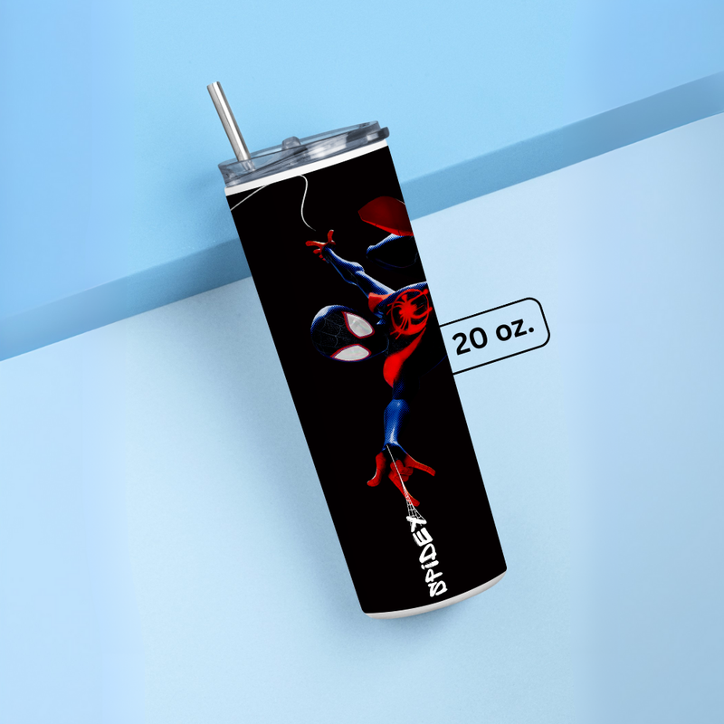 "MILES AS SPIDEY" Tumbler with Metal Straw