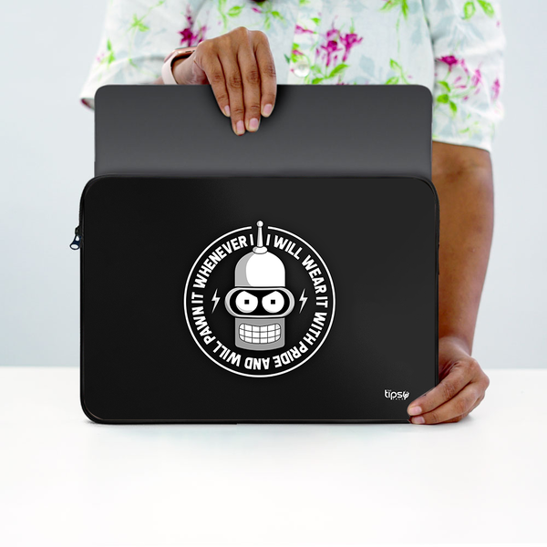 "BENDER FUTURAMA" -Laptop Sleeves:Bold Modern Design for Every Size