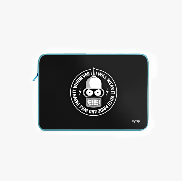 "BENDER FUTURAMA" -Laptop Sleeves:Bold Modern Design for Every Size