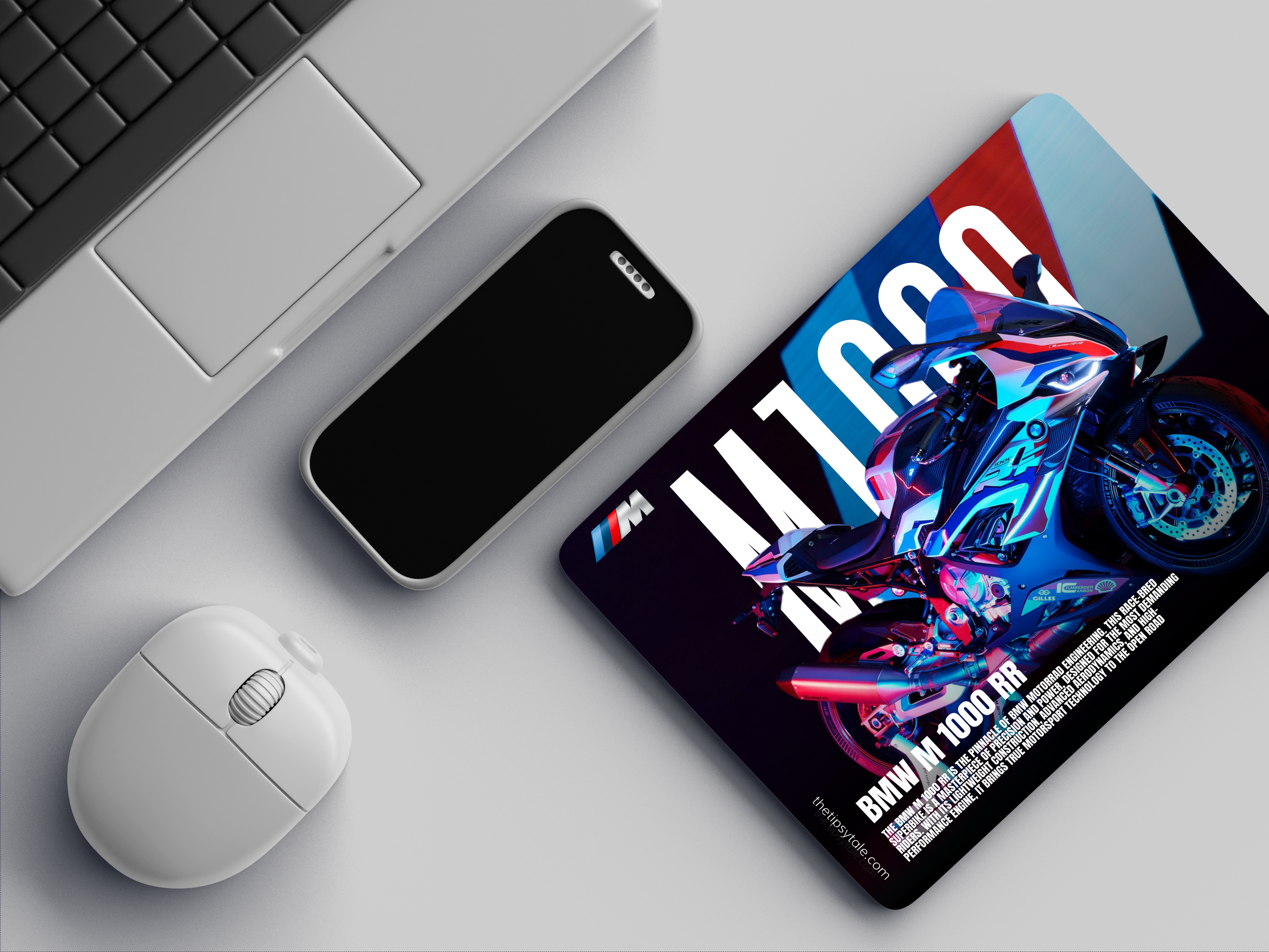 "BMW M 1000 RR" Mousepad Enhance Your Workspace with Style